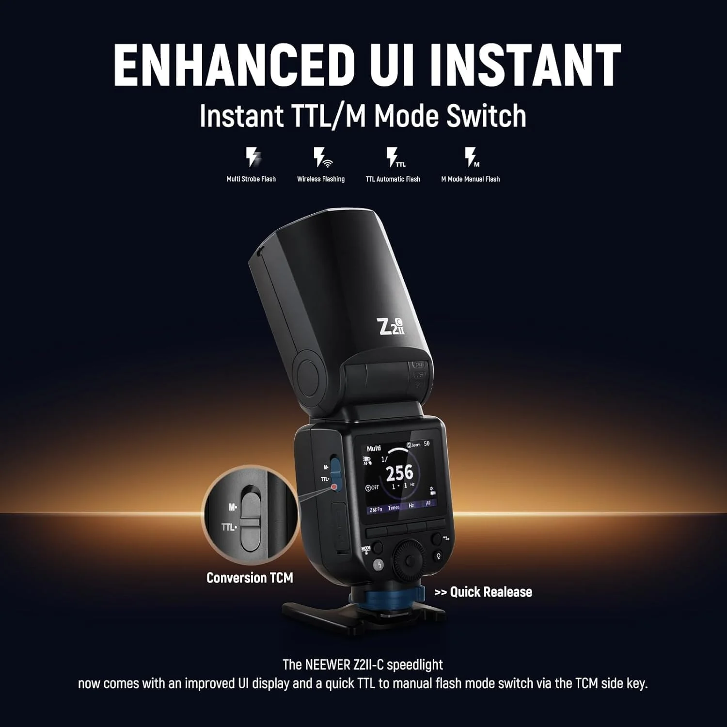 فلاش اسپیدلایت NEEWER Z2II-C 2.4G TTL سازگار با دوربین های کانن، بی سیم سازگار با Godox، 76Ws 1/8000s HSS 600 نور با قدرت کامل، 2 لامپ مدلینگ، سوئیچ TTL/M، دیفیوزر فلاش اسپیدلایت NEEWER Z2II-C 2.4G TTL سازگار با دوربین های کانن، بی سیم سازگار با Godox، 76Ws 1/8000s HSS 600 نور با قدرت کامل، 2 لامپ مدلینگ، سوئیچ TTL/M، دیفیوزر