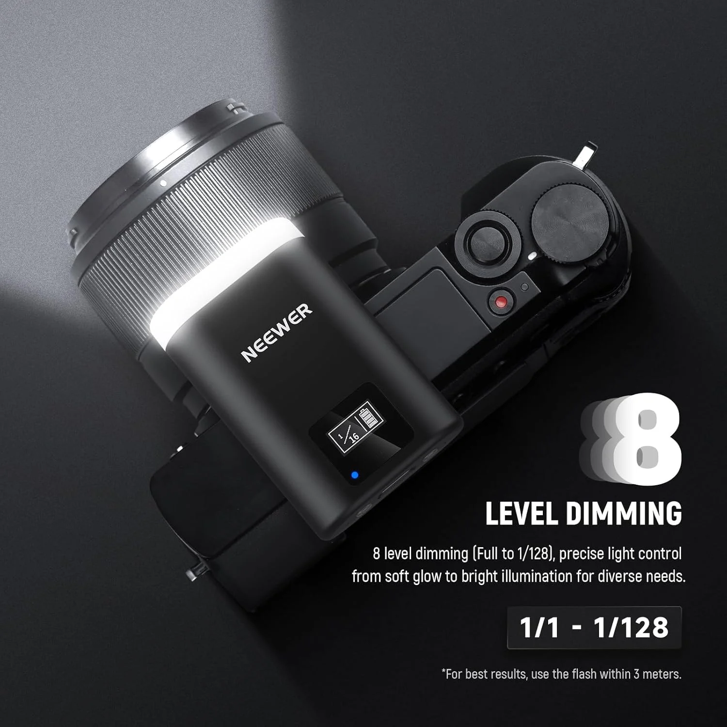 فلاش دوربین کوچک NEEWER BASICS، نور پرکننده 5600K با نمایشگر LCD، سازگار با دوربین های دیجیتال DSLR استاندارد Canon Fujifilm Sony Nikon برای عکاسی استودیویی، نورپردازی عکس، N12 فلاش دوربین کوچک NEEWER BASICS، نور پرکننده 5600K با نمایشگر LCD، سازگار با دوربین های دیجیتال DSLR استاندارد Canon Fujifilm Sony Nikon برای عکاسی استودیویی، نورپردازی عکس، N12
