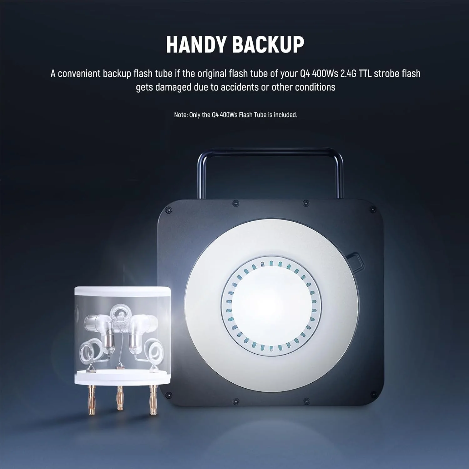 لامپ فلاش جایگزین NEEWER Q4 با توان 400 وات، لامپ لخت برای فلاش استودیویی Q4، قطعات تعمیر نورپردازی عکاسی فقط برای فلاش استودیویی Q4 لامپ فلاش جایگزین NEEWER Q4 با توان 400 وات، لامپ لخت برای فلاش استودیویی Q4، قطعات تعمیر نورپردازی عکاسی فقط برای فلاش استودیویی Q4