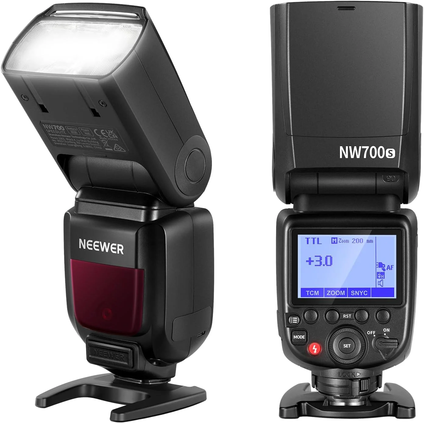 فلاش اسپیدلایت TTL نیور NW700-S سازگار با دوربین‌های DSLR سونی، سرعت همگام‌سازی بالا 1/8000 ثانیه، خروجی 1/1-1/256، عملکرد TCM، 230 فلاش با قدرت کامل، چراغ قوه با بازیافت سریع 0.1-2.7 ثانیه