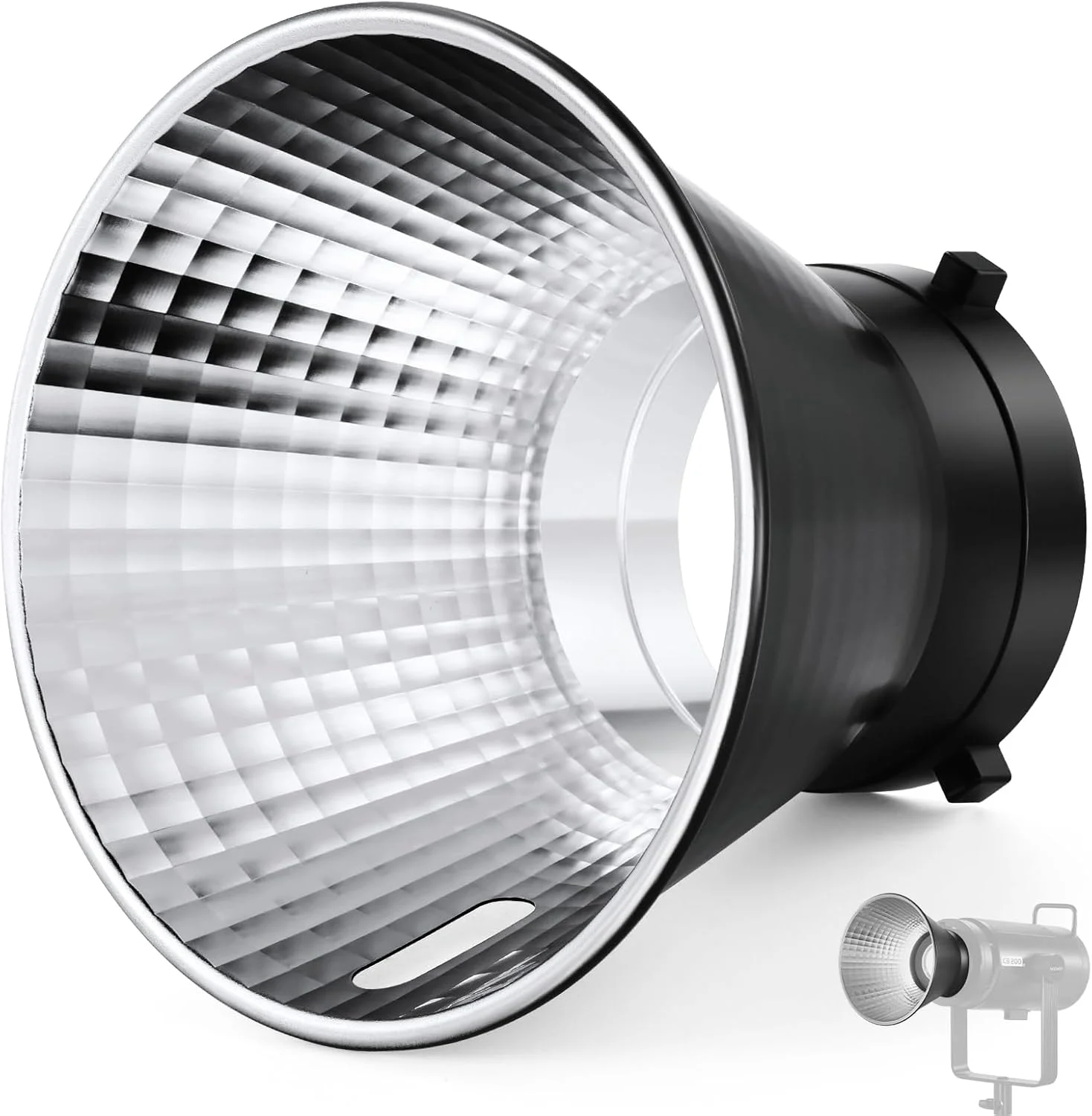 دیفیوزر رفلکتور استاندارد طرح پولک ماهی NEEWER RF2 با مانت بوئنز برای NEEWER CB300B، CB100C، FS230، Vision 4، Vision 5، S101-400W Pro، فلاش استودیویی Q4 و نور ویدئویی LED دیفیوزر رفلکتور استاندارد طرح پولک ماهی NEEWER RF2 با مانت بوئنز برای NEEWER CB300B، CB100C، FS230، Vision 4، Vision 5، S101-400W Pro، فلاش استودیویی Q4 و نور ویدئویی LED