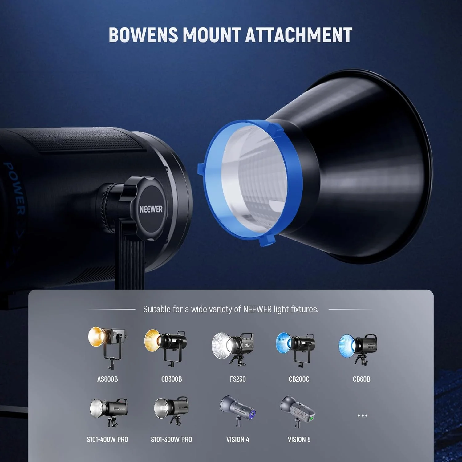 دیفیوزر رفلکتور استاندارد طرح پولک ماهی NEEWER RF2 با مانت بوئنز برای NEEWER CB300B، CB100C، FS230، Vision 4، Vision 5، S101-400W Pro، فلاش استودیویی Q4 و نور ویدئویی LED دیفیوزر رفلکتور استاندارد طرح پولک ماهی NEEWER RF2 با مانت بوئنز برای NEEWER CB300B، CB100C، FS230، Vision 4، Vision 5، S101-400W Pro، فلاش استودیویی Q4 و نور ویدئویی LED