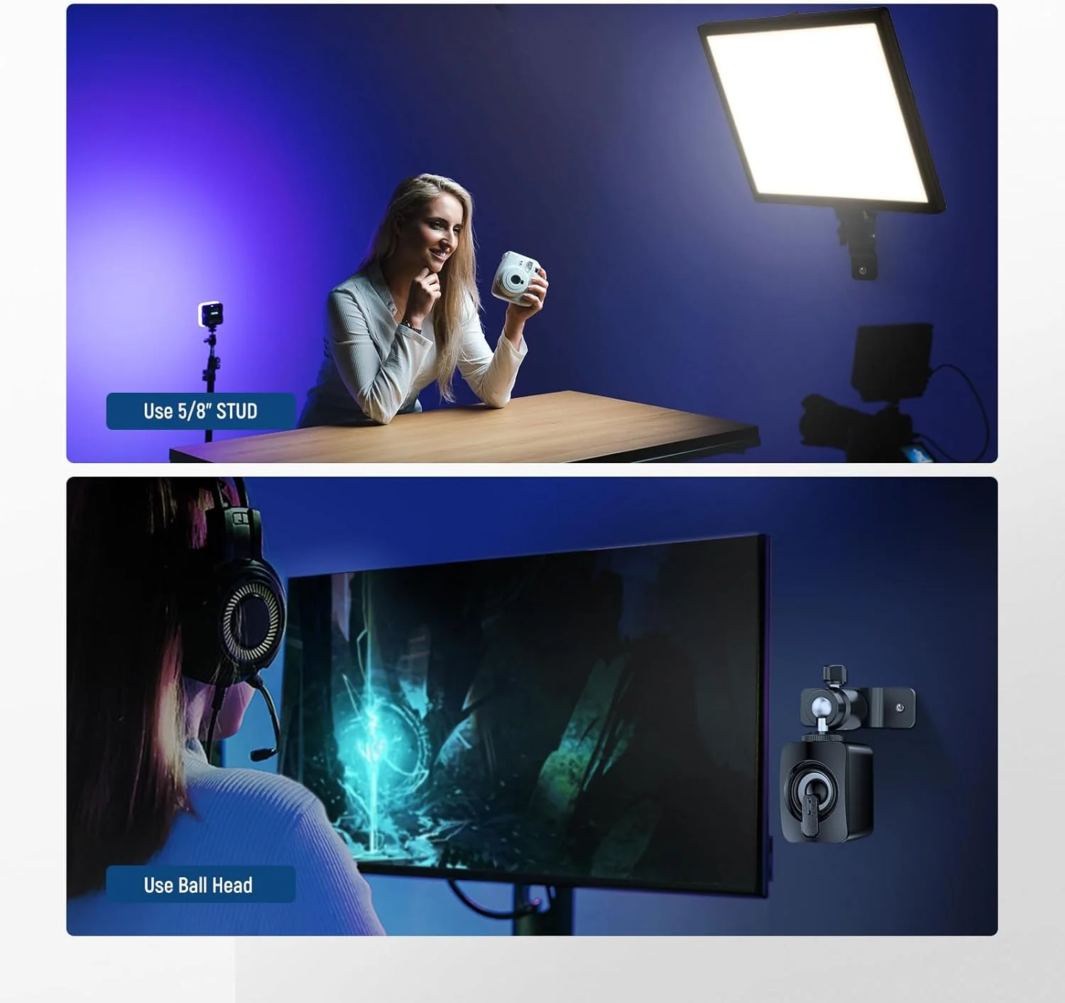 نگهدارنده دیواری و سقفی مدل T نیوور، بسته 2 عددی، براکت نصب چراغ حلقه ای با سر توپی جداشدنی، پیچ 5/8 اینچی، پیچ 1/4 اینچی برای نورپردازی استودیویی مانیتور دوربین فلاش استروب، حداکثر بار: 2 کیلوگرم، TS008 نگهدارنده دیواری و سقفی مدل T نیوور، بسته 2 عددی، براکت نصب چراغ حلقه ای با سر توپی جداشدنی، پیچ 5/8 اینچی، پیچ 1/4 اینچی برای نورپردازی استودیویی مانیتور دوربین فلاش استروب، حداکثر بار: 2 کیلوگرم، TS008