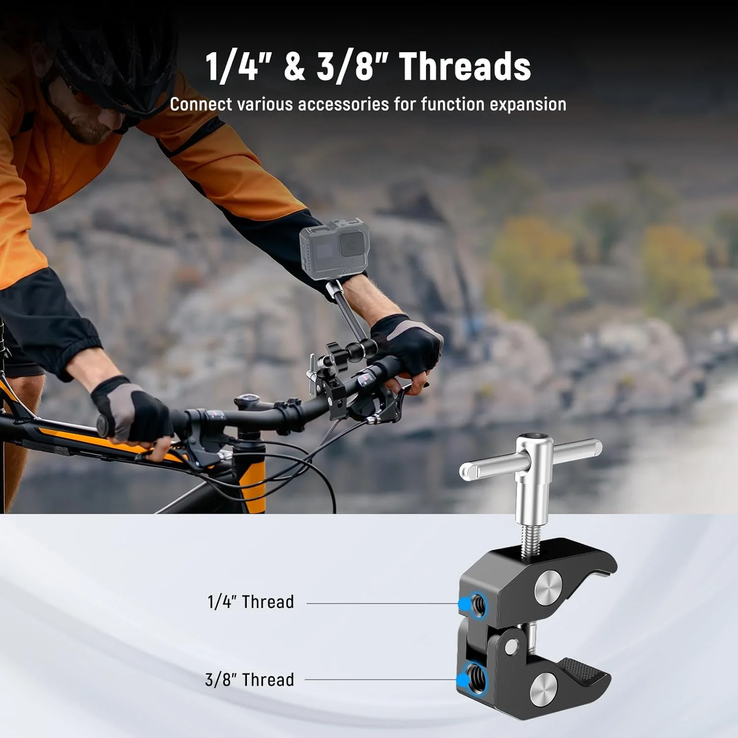 بازوی جادویی 25 سانتیمتری NEEWER با گیره سوپر و پارچه تمیزکننده، رزوه 1/4 اینچی و 3/8 اینچی برای فلاش/نور LED/میکروفون/مانیتور دوربین DSLR سازگار با قفس دوربین SmallRig، حداکثر بار: 2 کیلوگرم، ST25C بازوی جادویی 25 سانتیمتری NEEWER با گیره سوپر و پارچه تمیزکننده، رزوه 1/4 اینچی و 3/8 اینچی برای فلاش/نور LED/میکروفون/مانیتور دوربین DSLR سازگار با قفس دوربین SmallRig، حداکثر بار: 2 کیلوگرم، ST25C