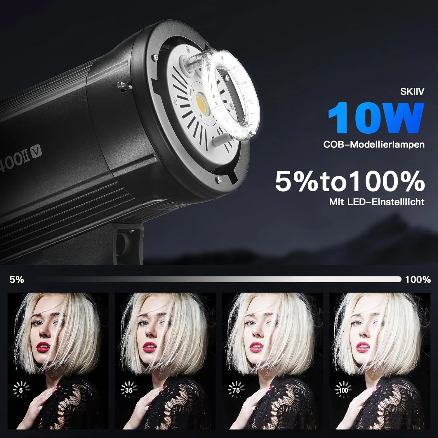کیت دو شاخه فلاش گودکس SK400IIV با چراغ مدلینگ LED داخلی کیت دو شاخه فلاش گودکس SK400IIV با چراغ مدلینگ LED داخلی