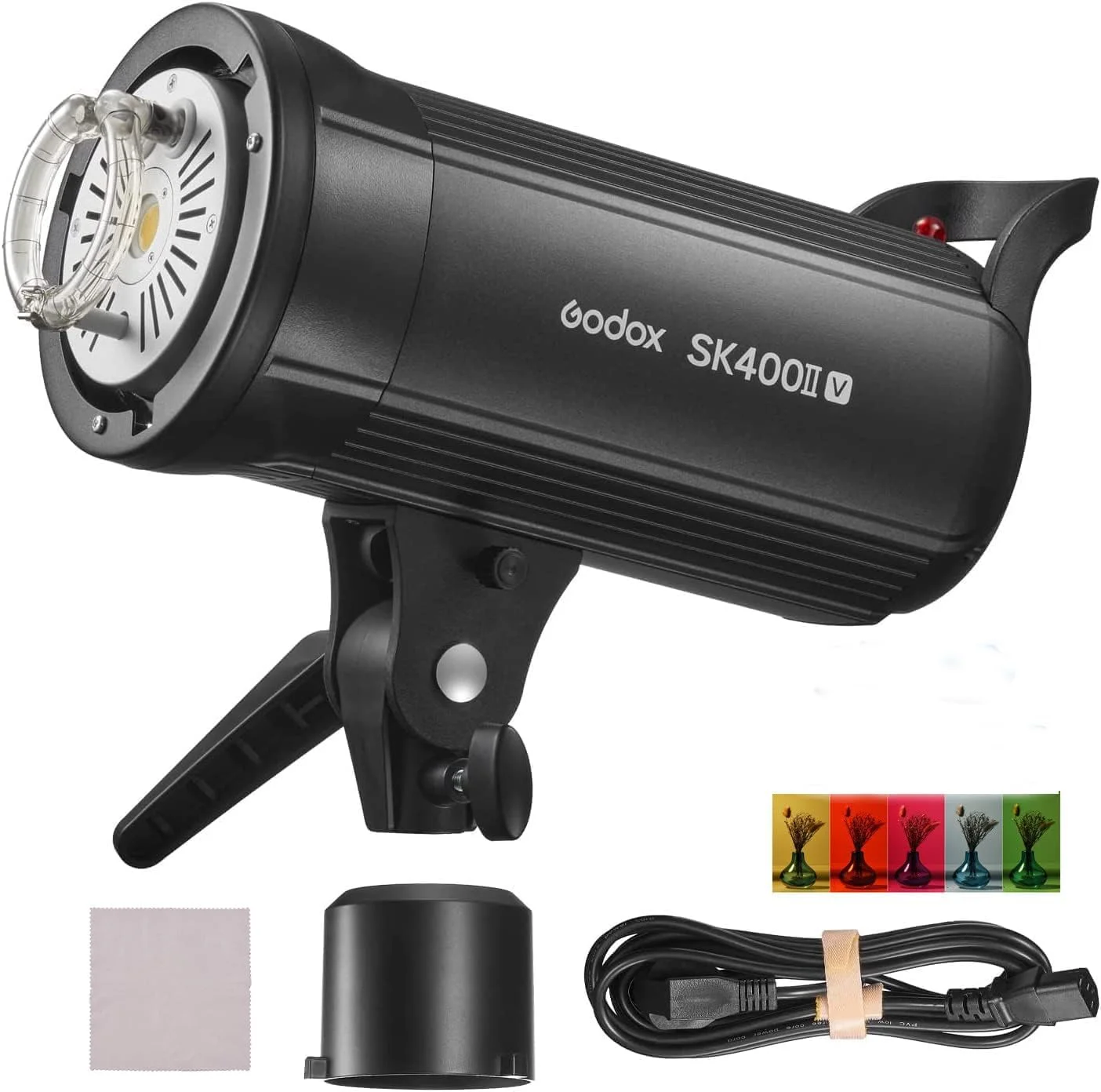 فلاش استودیویی ارتقا یافته گودکس SK400II-V با لامپ مدلینگ LED
