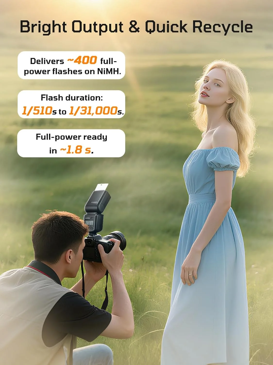 فلاش دوربین گودوکس TT520III با تریگر وایرلس 433 مگاهرتز - GN 33، 16 کانال، هد فلاش قابل تنظیم، حالت های متعدد و لوازم جانبی - سازگار با کانن، نیکون، سونی، فوجی فیلم، المپوس و غیره فلاش دوربین گودوکس TT520III با تریگر وایرلس 433 مگاهرتز - GN 33، 16 کانال، هد فلاش قابل تنظیم، حالت های متعدد و لوازم جانبی - سازگار با کانن، نیکون، سونی، فوجی فیلم، المپوس و غیره