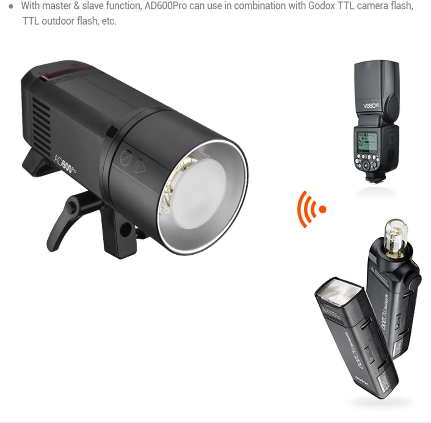 فلاش استودیویی Godox AD600PRO Wistro با مانت بوئنز فلاش استودیویی Godox AD600PRO Wistro با مانت بوئنز