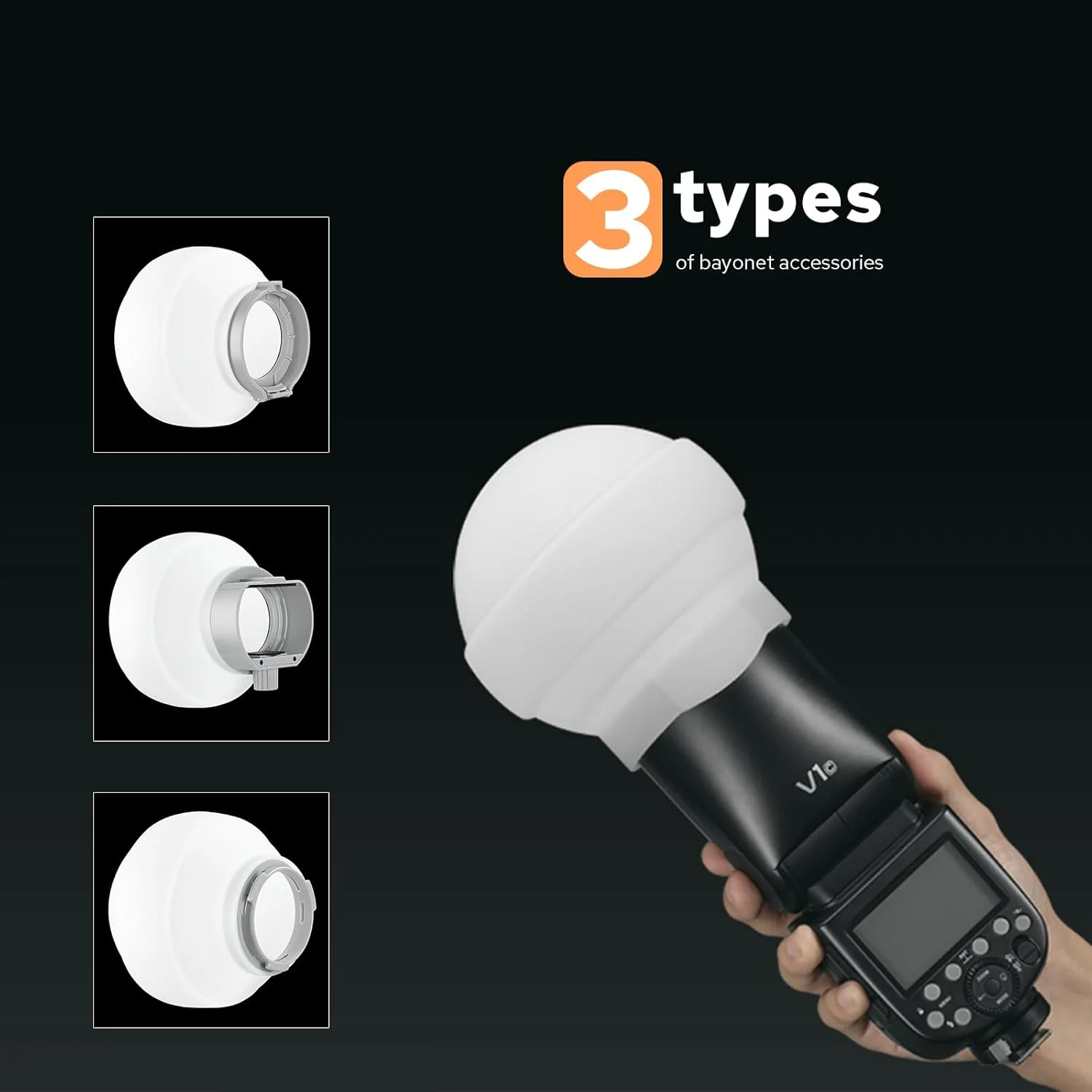 دیفیوزر گنبدی تاشو فلاش Godox ML-CD15 به همراه 3 آداپتور سازگار با اکثر فلاش ها برای Godox TT520 TT600 V1/V1 Pro AD100Pro برای عکاسی عروسی، پرتره، استودیو، داخلی و خارجی دیفیوزر گنبدی تاشو فلاش Godox ML-CD15 به همراه 3 آداپتور سازگار با اکثر فلاش ها برای Godox TT520 TT600 V1/V1 Pro AD100Pro برای عکاسی عروسی، پرتره، استودیو، داخلی و خارجی