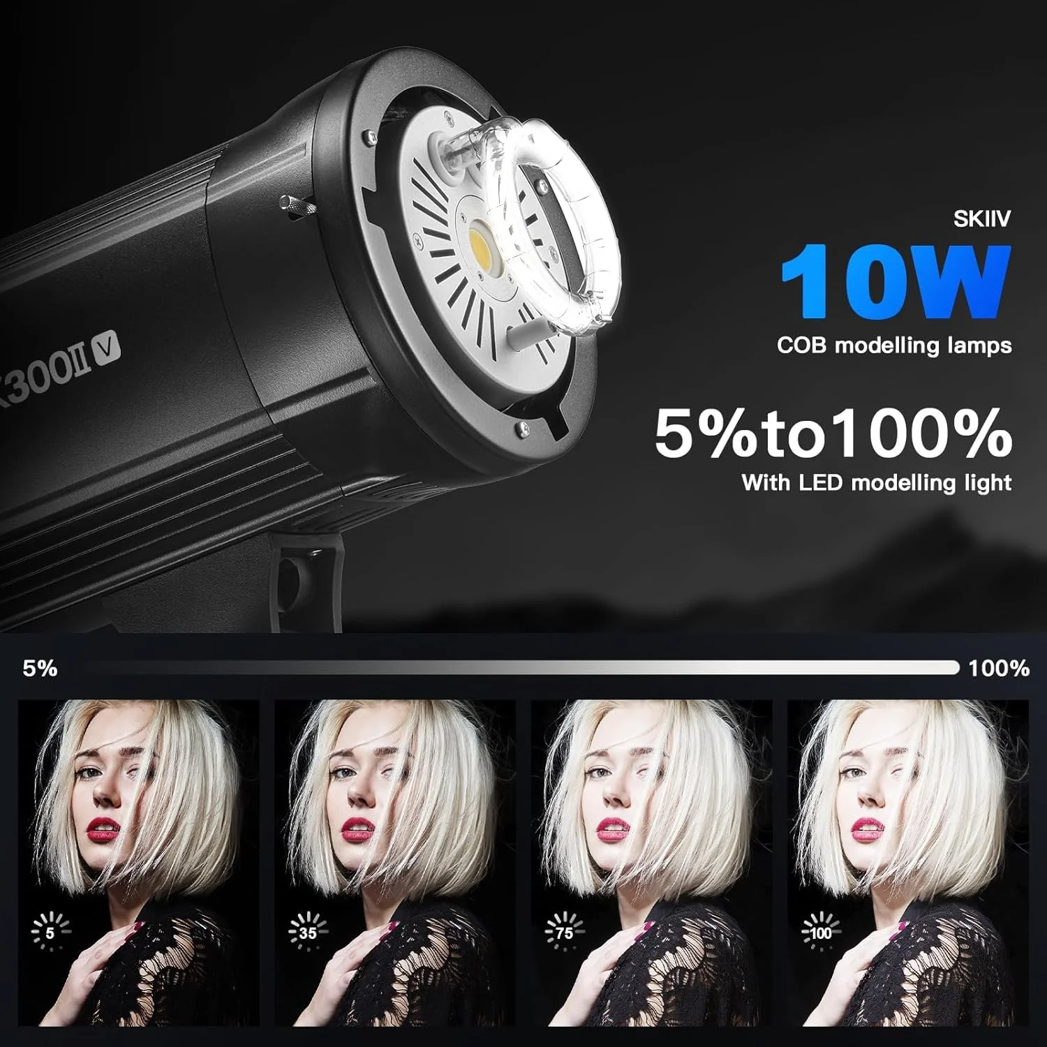 فلاش استودیویی گودکس SK300II-V 300Ws با مانت بوئنز و لامپ مدلینگ LED 10 واتی مناسب برای استودیو، عکاسی، لوکیشن و عکاسی پرتره فلاش استودیویی گودکس SK300II-V 300Ws با مانت بوئنز و لامپ مدلینگ LED 10 واتی مناسب برای استودیو، عکاسی، لوکیشن و عکاسی پرتره