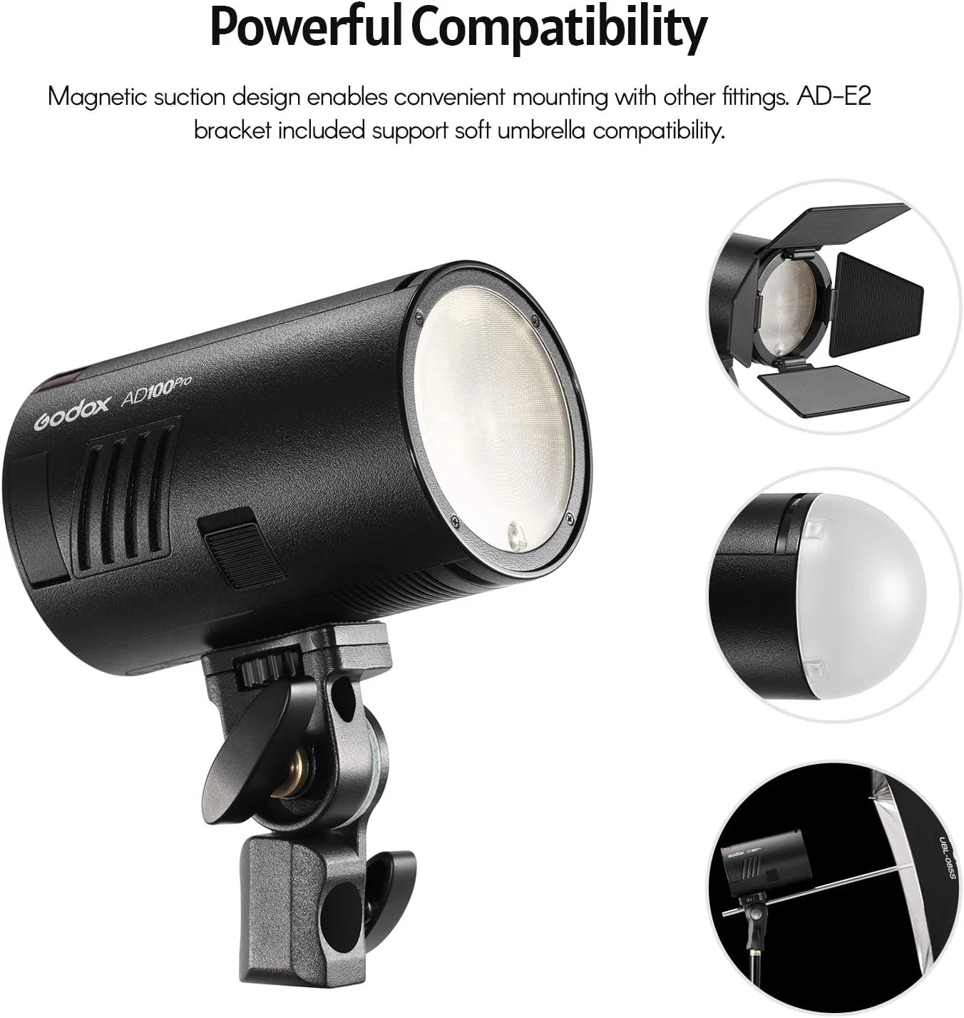 فلاش پرتره استودیویی جیبی گودکس AD100Pro با دمای رنگ 5800K و سرعت سینک 1/8000 ثانیه TTL/Multi/M به همراه باتری قابل شارژ 2600mAh و کیت لوازم جانبی فلاش جیبی GODOX AK-R1 فلاش پرتره استودیویی جیبی گودکس AD100Pro با دمای رنگ 5800K و سرعت سینک 1/8000 ثانیه TTL/Multi/M به همراه باتری قابل شارژ 2600mAh و کیت لوازم جانبی فلاش جیبی GODOX AK-R1