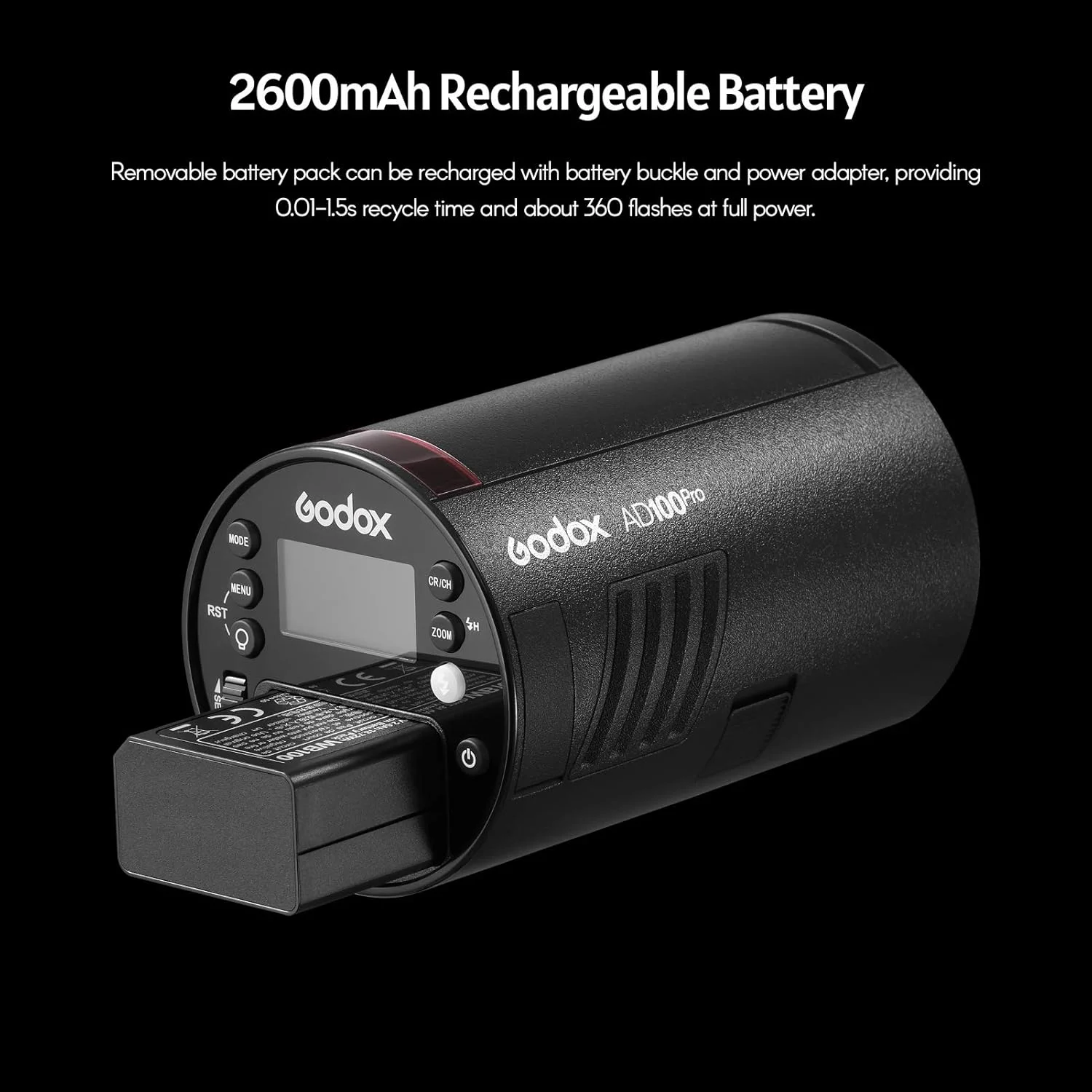 فلاش پرتره استودیویی جیبی گودکس AD100Pro با دمای رنگ 5800K و سرعت سینک 1/8000 ثانیه TTL/Multi/M به همراه باتری قابل شارژ 2600mAh و کیت لوازم جانبی فلاش جیبی GODOX AK-R1 فلاش پرتره استودیویی جیبی گودکس AD100Pro با دمای رنگ 5800K و سرعت سینک 1/8000 ثانیه TTL/Multi/M به همراه باتری قابل شارژ 2600mAh و کیت لوازم جانبی فلاش جیبی GODOX AK-R1