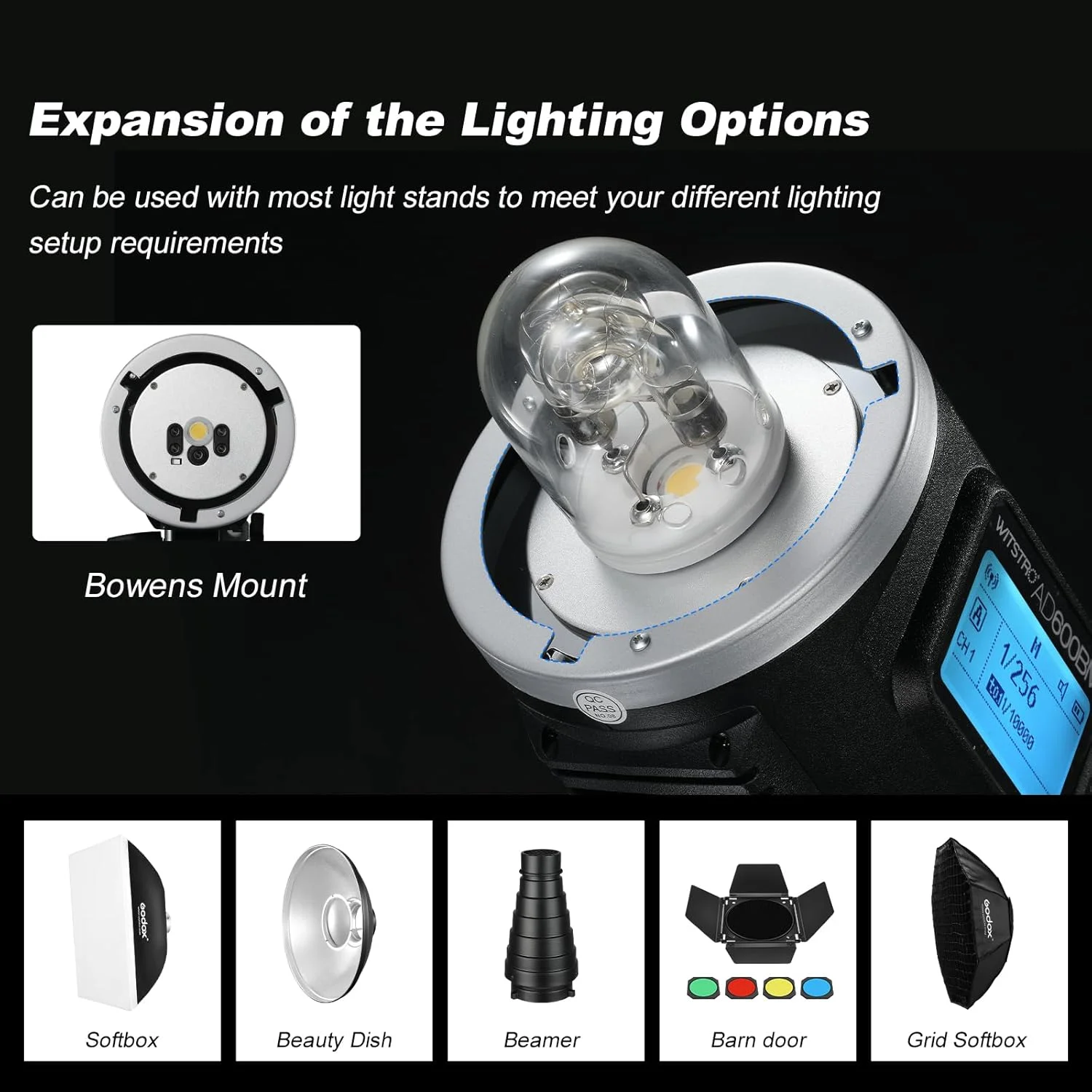 فلاش استودیویی پرتابل گودکس AD600BM با مانت بوئنز 600Ws GN87 به همراه سیستم وایرلس 2.4G و باتری 8700mAh به همراه سافت باکس 15x17cm، فیلتر و USB LED فلاش استودیویی پرتابل گودکس AD600BM با مانت بوئنز 600Ws GN87 به همراه سیستم وایرلس 2.4G و باتری 8700mAh به همراه سافت باکس 15x17cm، فیلتر و USB LED