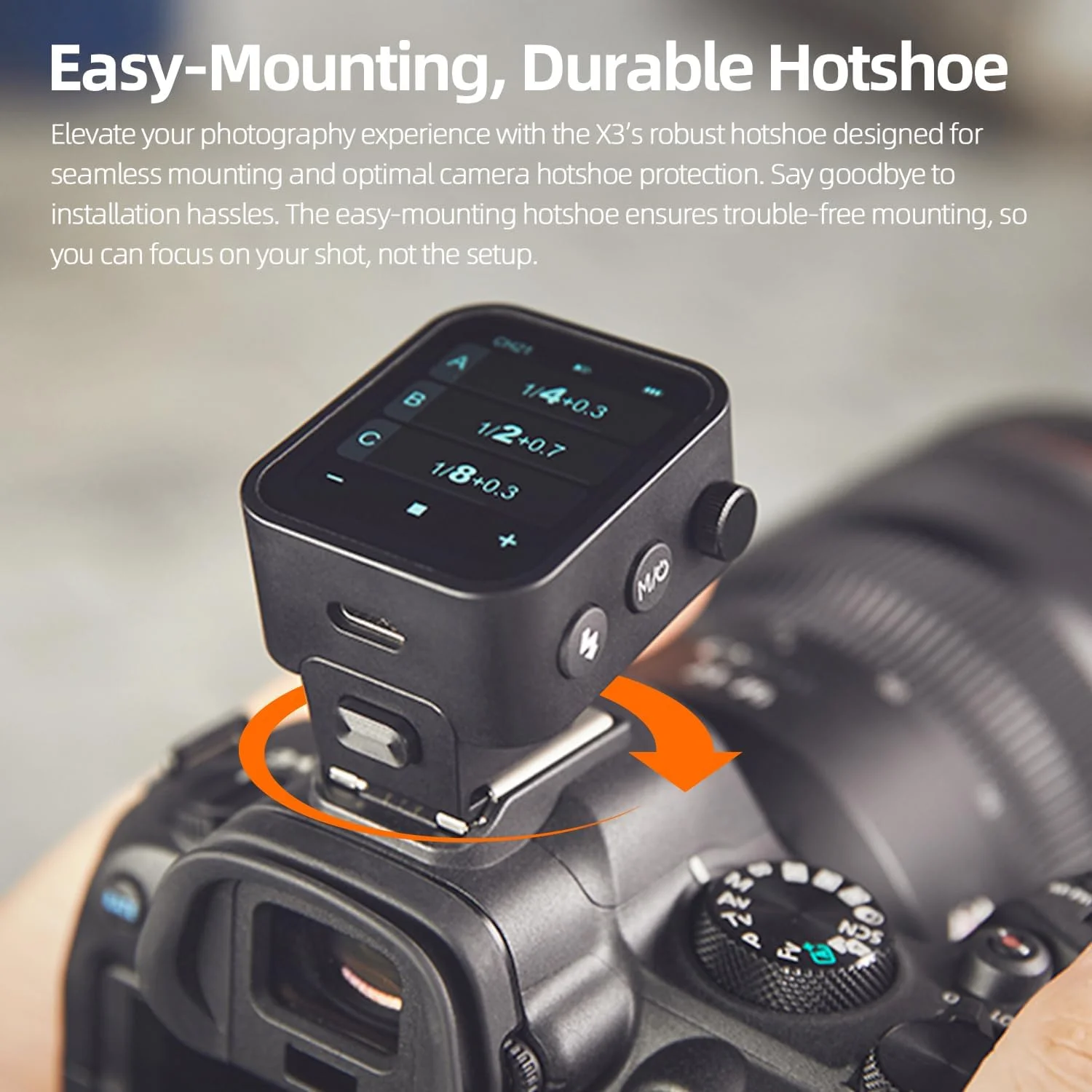 فلاش گودوکس X3 N با صفحه لمسی، راهنمای بی سیم، نورسنجی خودکار TLL، همگام سازی با سرعت بالا، باتری لیتیومی داخلی، نور استودیویی فلاش، پشتیبانی از شارژ سریع (ارتقاء یافته گودوکس Xpro/XProII/X2T)