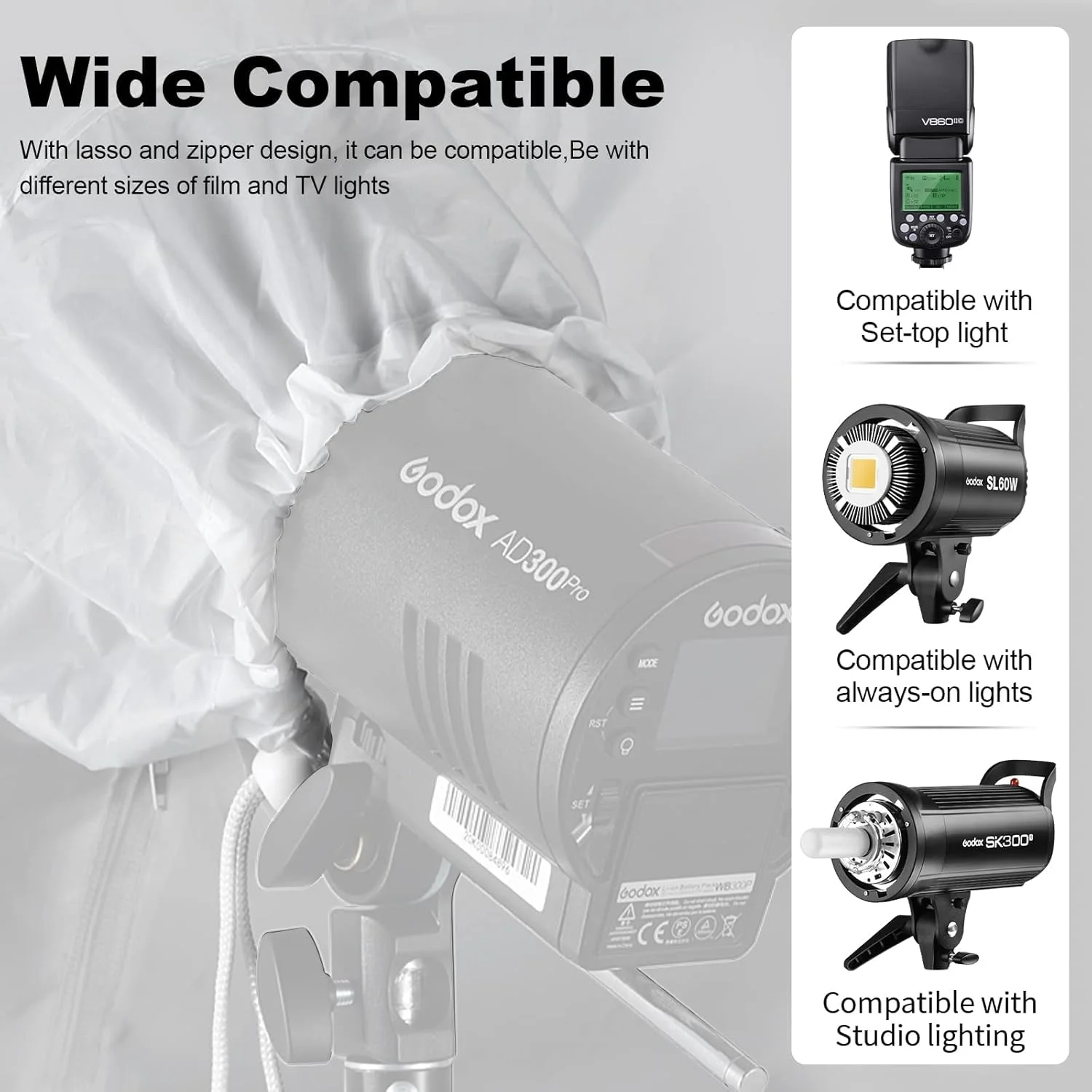 چتر رفلکتور پارابولیک گودکس UB-130W با قطر 130 سانتی متر، داخلی سفید، مناسب استودیو عکاسی، نور ملایم، به همراه پوشش دیفیوزر برای فیلمبرداری در استودیو، فلاش اسپیدلایت (130 سفید) چتر رفلکتور پارابولیک گودکس UB-130W با قطر 130 سانتی متر، داخلی سفید، مناسب استودیو عکاسی، نور ملایم، به همراه پوشش دیفیوزر برای فیلمبرداری در استودیو، فلاش اسپیدلایت (130 سفید)