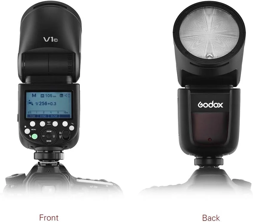 فلاش اسپیدلایت حرفه ای Godox V1C با سر گرد و بی سیم 2.4G برای سری Canon EOS 1500D 3000D 5D Mark III 5D Mark LL برای عکاسی استودیویی/پرتره/عروسی فلاش اسپیدلایت حرفه ای Godox V1C با سر گرد و بی سیم 2.4G برای سری Canon EOS 1500D 3000D 5D Mark III 5D Mark LL برای عکاسی استودیویی/پرتره/عروسی