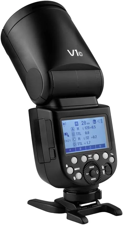 فلاش اسپیدلایت حرفه ای Godox V1C با سر گرد و بی سیم 2.4G برای سری Canon EOS 1500D 3000D 5D Mark III 5D Mark LL برای عکاسی استودیویی/پرتره/عروسی فلاش اسپیدلایت حرفه ای Godox V1C با سر گرد و بی سیم 2.4G برای سری Canon EOS 1500D 3000D 5D Mark III 5D Mark LL برای عکاسی استودیویی/پرتره/عروسی