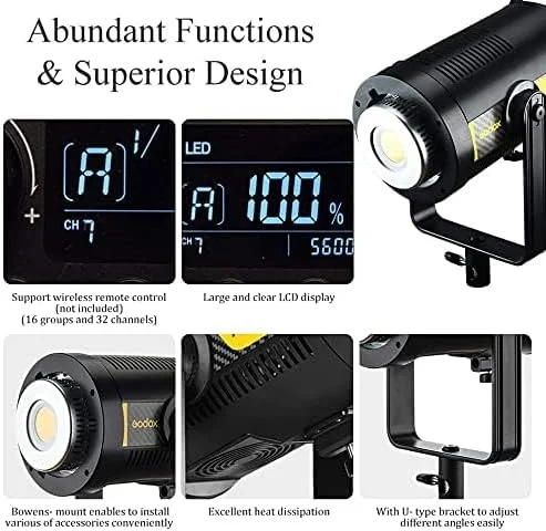 فلاش نوری ال ای دی Godox FV200 5600K 1/8000s HSS سیستم وایرلس 2.4G X با مانت Bowens، نور ال ای دی با کنترل از راه دور فلاش نوری ال ای دی Godox FV200 5600K 1/8000s HSS سیستم وایرلس 2.4G X با مانت Bowens، نور ال ای دی با کنترل از راه دور