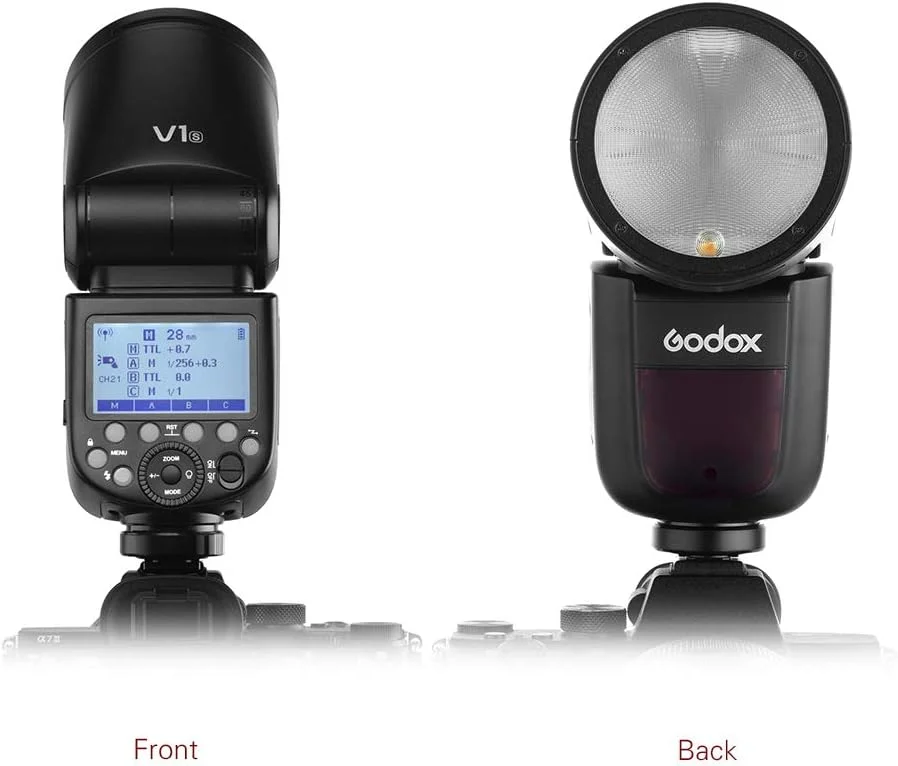 فلاش دوربین حرفه ای Godox V1-S با سر گرد و زوم فرسنل بی سیم 2.4G برای دوربین های سونی a7RII a7R a58 a99 ILCE6000L a7RIII a7R3 a9 a77II a77 a350 برای استودیو پرتره عروسی فلاش دوربین حرفه ای Godox V1-S با سر گرد و زوم فرسنل بی سیم 2.4G برای دوربین های سونی a7RII a7R a58 a99 ILCE6000L a7RIII a7R3 a9 a77II a77 a350 برای استودیو پرتره عروسی