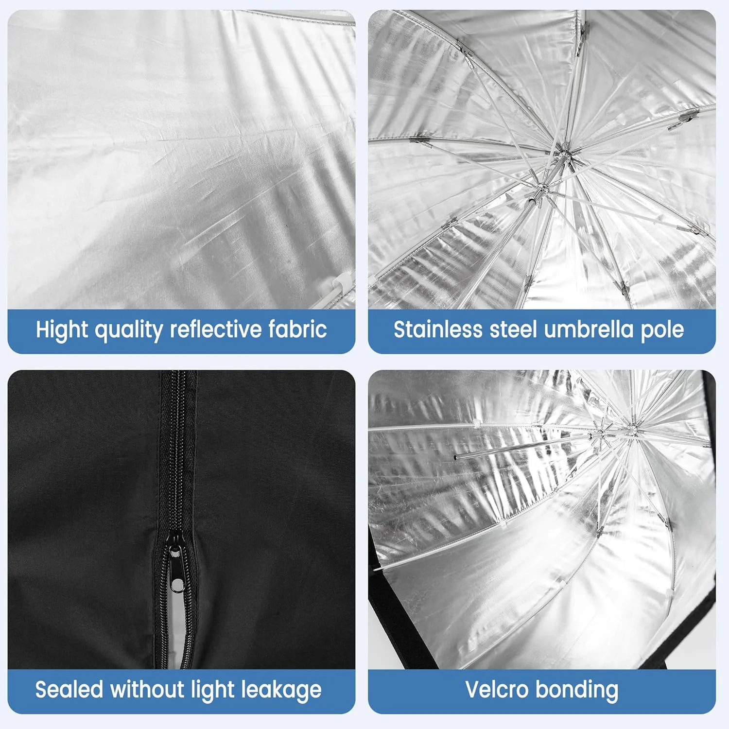 گودکس سافت باکس اکتاگون چتری قابل حمل 120 سانتی متری با کیف حمل برای فلاش های استودیویی گودکس سافت باکس اکتاگون چتری قابل حمل 120 سانتی متری با کیف حمل برای فلاش های استودیویی