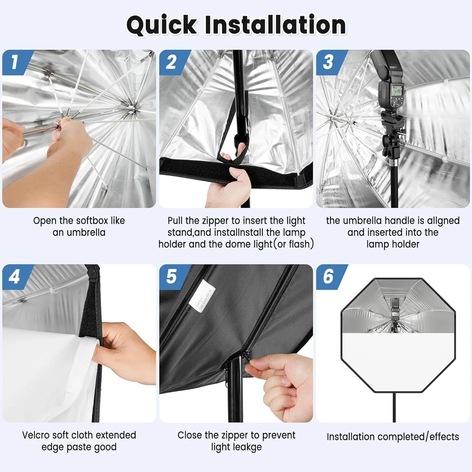 گودکس سافت باکس اکتاگون چتری قابل حمل 120 سانتی متری با کیف حمل برای فلاش های استودیویی گودکس سافت باکس اکتاگون چتری قابل حمل 120 سانتی متری با کیف حمل برای فلاش های استودیویی