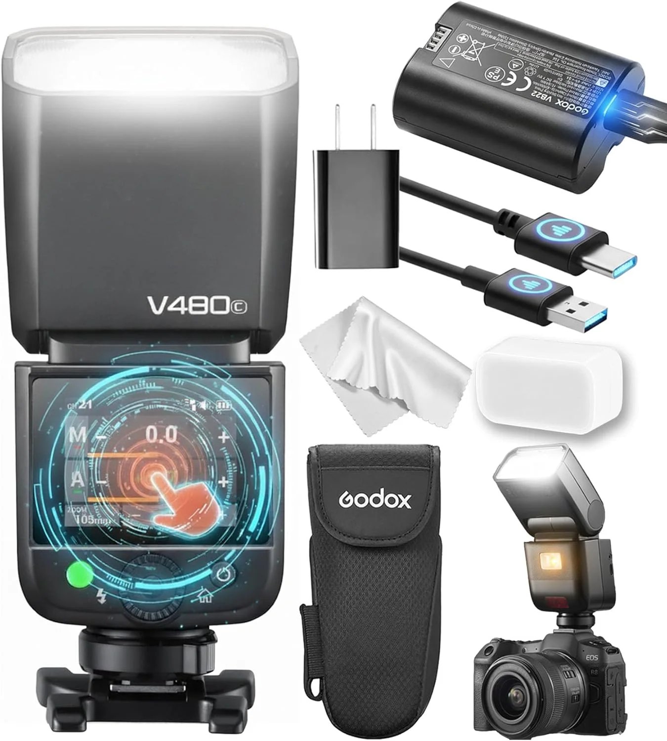 فلاش دوربین گودوکس مدل V480C فلاش دوربین گودوکس مدل V480C