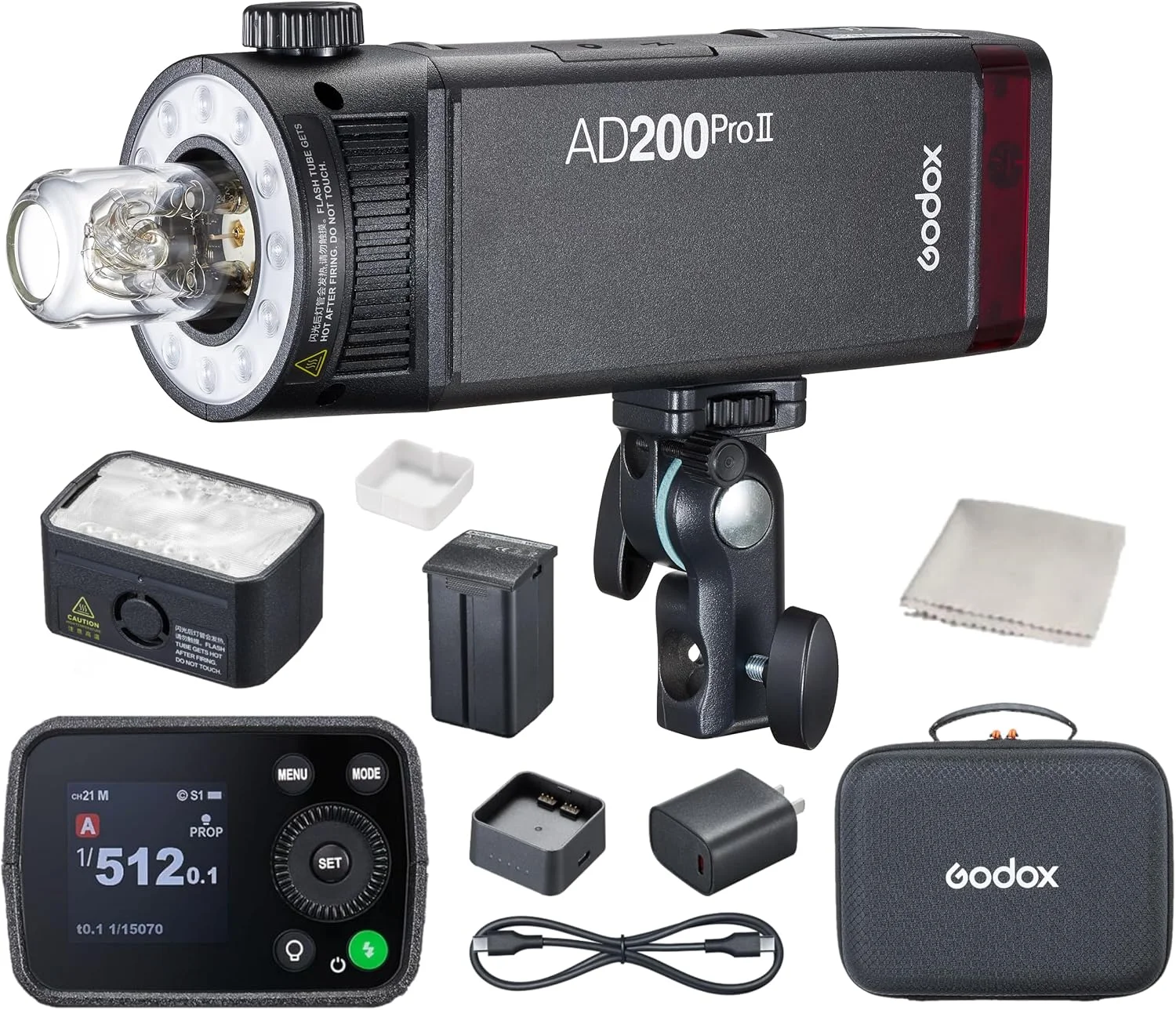 فلاش استروب GODOX AD200 Pro II AD200Pro II 200Ws 2.4G، اسپیدلایت 1/8000s HSS، 500 فلاش با قدرت کامل، سر فلاش Bare Bulb/Speedlite Fresnel، مونو لایت فلاش جیبی (نسخه بروز شده Godox AD200 Pro) فلاش استروب GODOX AD200 Pro II AD200Pro II 200Ws 2.4G، اسپیدلایت 1/8000s HSS، 500 فلاش با قدرت کامل، سر فلاش Bare Bulb/Speedlite Fresnel، مونو لایت فلاش جیبی (نسخه بروز شده Godox AD200 Pro)