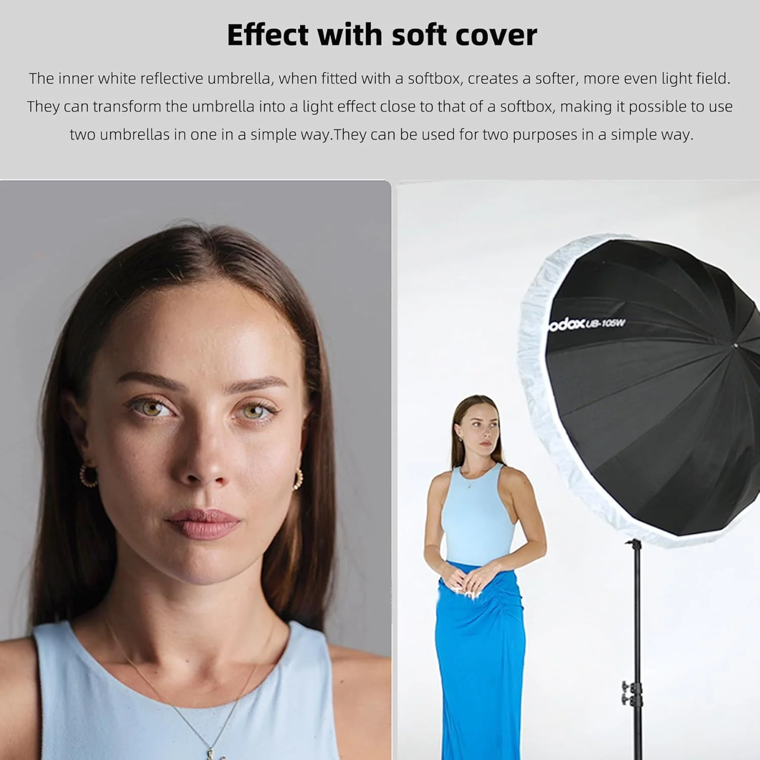 دیفیوزر پارچه ای نرم کننده نور چتر عکاسی گودکس DPU-85T، قطر 85 سانتی متر (چتر شامل نمی شود) سازگار با چتر عکاسی نقره ای 85 سانتی متری برای فلاش استودیویی دیفیوزر پارچه ای نرم کننده نور چتر عکاسی گودکس DPU-85T، قطر 85 سانتی متر (چتر شامل نمی شود) سازگار با چتر عکاسی نقره ای 85 سانتی متری برای فلاش استودیویی