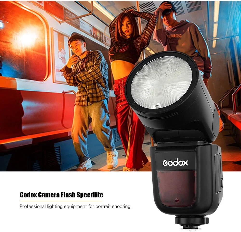 فلاش دوربین حرفه ای گودکس V1C با سر گرد وایرلس 2.4G جایگزین برای Canon EOS 1500D Series 3000D 5D Mark lll برای عکاسی استودیویی و پرتره فلاش دوربین حرفه ای گودکس V1C با سر گرد وایرلس 2.4G جایگزین برای Canon EOS 1500D Series 3000D 5D Mark lll برای عکاسی استودیویی و پرتره