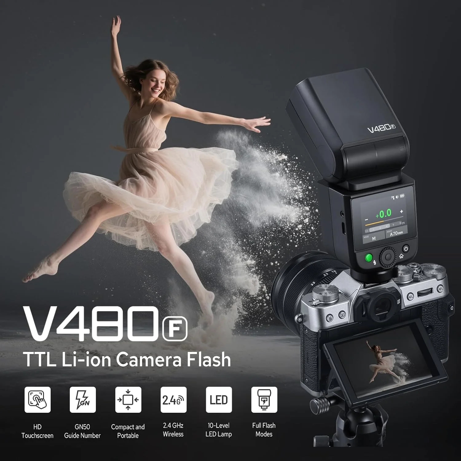 فلاش دوربین گودوکس V480 TTL (V480F برای فوجی) فلاش دوربین گودوکس V480 TTL (V480F برای فوجی)