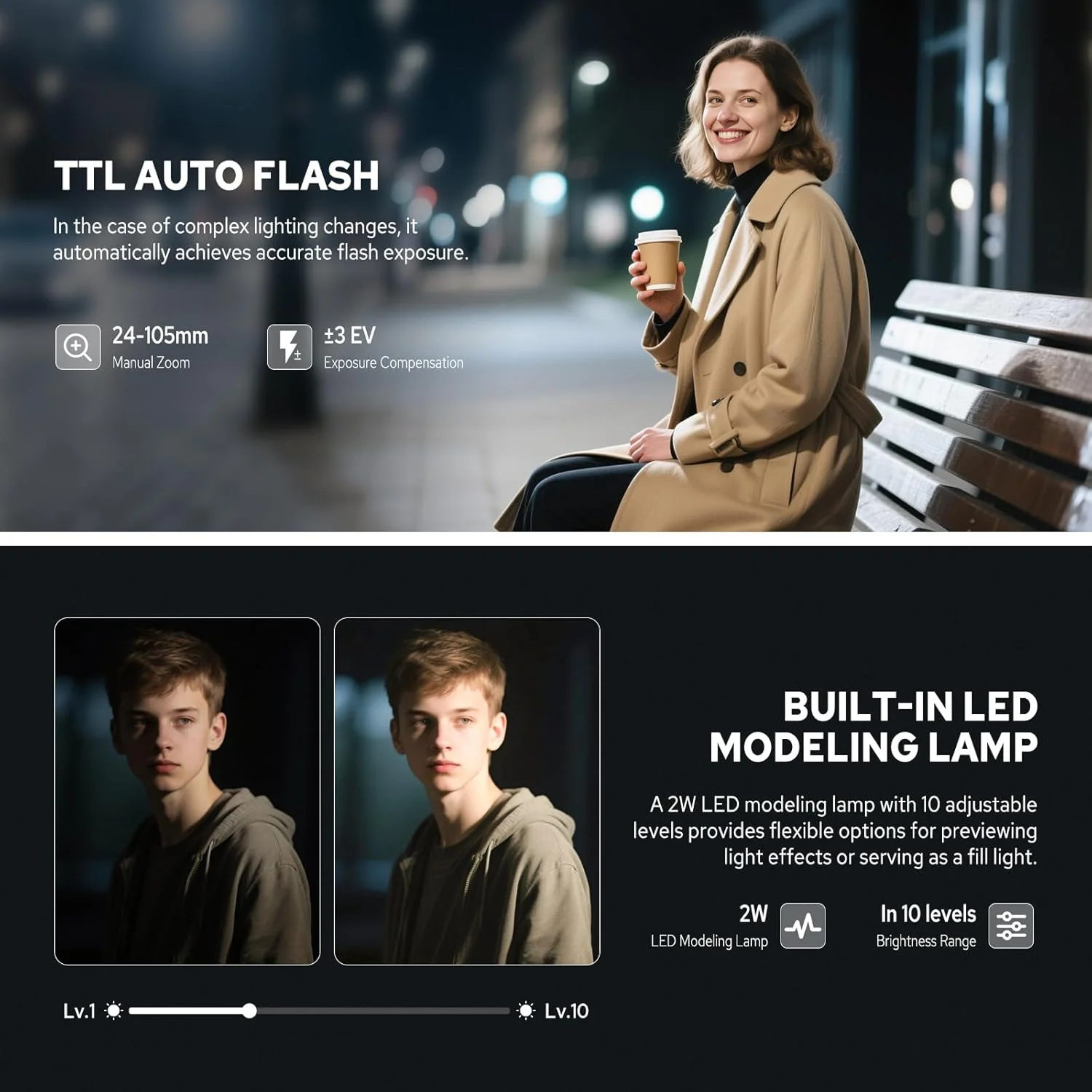فلاش دوربین گودوکس V480S TTL، فلاش دوربین لیتیوم-یونی با صفحه لمسی برای دوربین سونی، GN50، HSS فلاش دوربین گودوکس V480S TTL، فلاش دوربین لیتیوم-یونی با صفحه لمسی برای دوربین سونی، GN50، HSS
