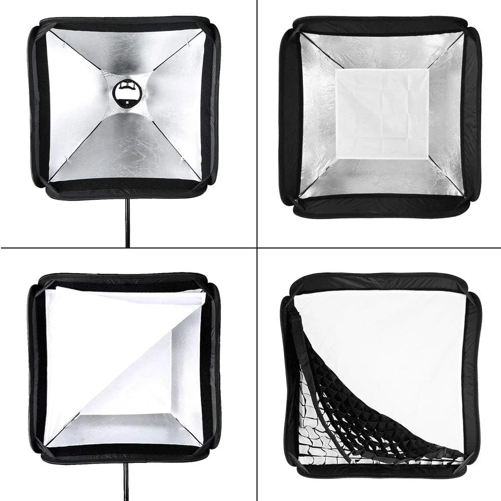 نرم باکس گودکس 80x80 سانتیمتری به همراه گرید، براکت فلاش نوع S2 با مانت بوئنز برای فلاش استودیویی اسپیدلایت، سازگار با Godox V1 V860 TT685 TT600 AD200 AD300 نرم باکس گودکس 80x80 سانتیمتری به همراه گرید، براکت فلاش نوع S2 با مانت بوئنز برای فلاش استودیویی اسپیدلایت، سازگار با Godox V1 V860 TT685 TT600 AD200 AD300