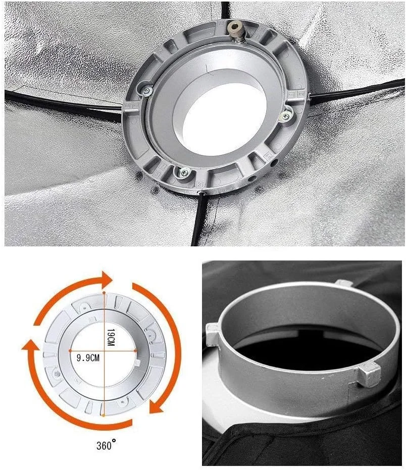 سافت باکس نواری لانه زنبوری 30x120 سانتی متری گودکس با مانت بوئنز برای نورپردازی استودیویی فلاش استروب [بسته 2 عددی]