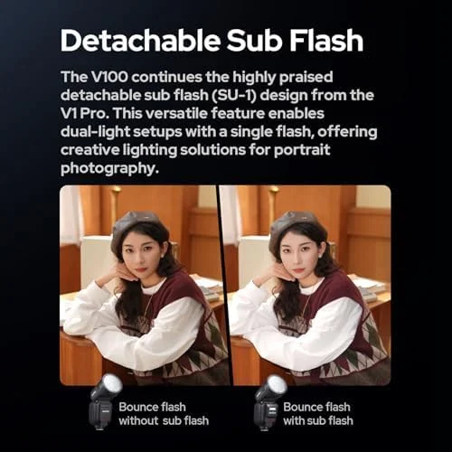 فلاش دوربین با سر گرد Godox V100S، اسپیدلایت 100 واتی TTL با صفحه کنترل لمسی، لامپ تنظیم LED داخلی با فلاش فرعی قابل جابجایی، کیت AK-R1، برد پخش کننده سازگار با دوربین های سونی فلاش دوربین با سر گرد Godox V100S، اسپیدلایت 100 واتی TTL با صفحه کنترل لمسی، لامپ تنظیم LED داخلی با فلاش فرعی قابل جابجایی، کیت AK-R1، برد پخش کننده سازگار با دوربین های سونی