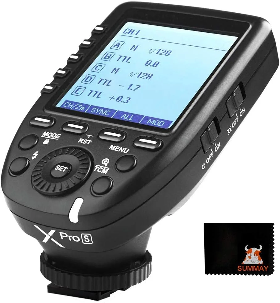 فلاش تریگر وایرلس TTL گودکس Xpro-S برای سونی، سرعت 1/8000 ثانیه HSS، تبدیل TTL به حالت دستی، صفحه نمایش LCD بزرگ با نور پس زمینه، منوی تنظیمات ساده (Xpro-S برای سونی) فلاش تریگر وایرلس TTL گودکس Xpro-S برای سونی، سرعت 1/8000 ثانیه HSS، تبدیل TTL به حالت دستی، صفحه نمایش LCD بزرگ با نور پس زمینه، منوی تنظیمات ساده (Xpro-S برای سونی)