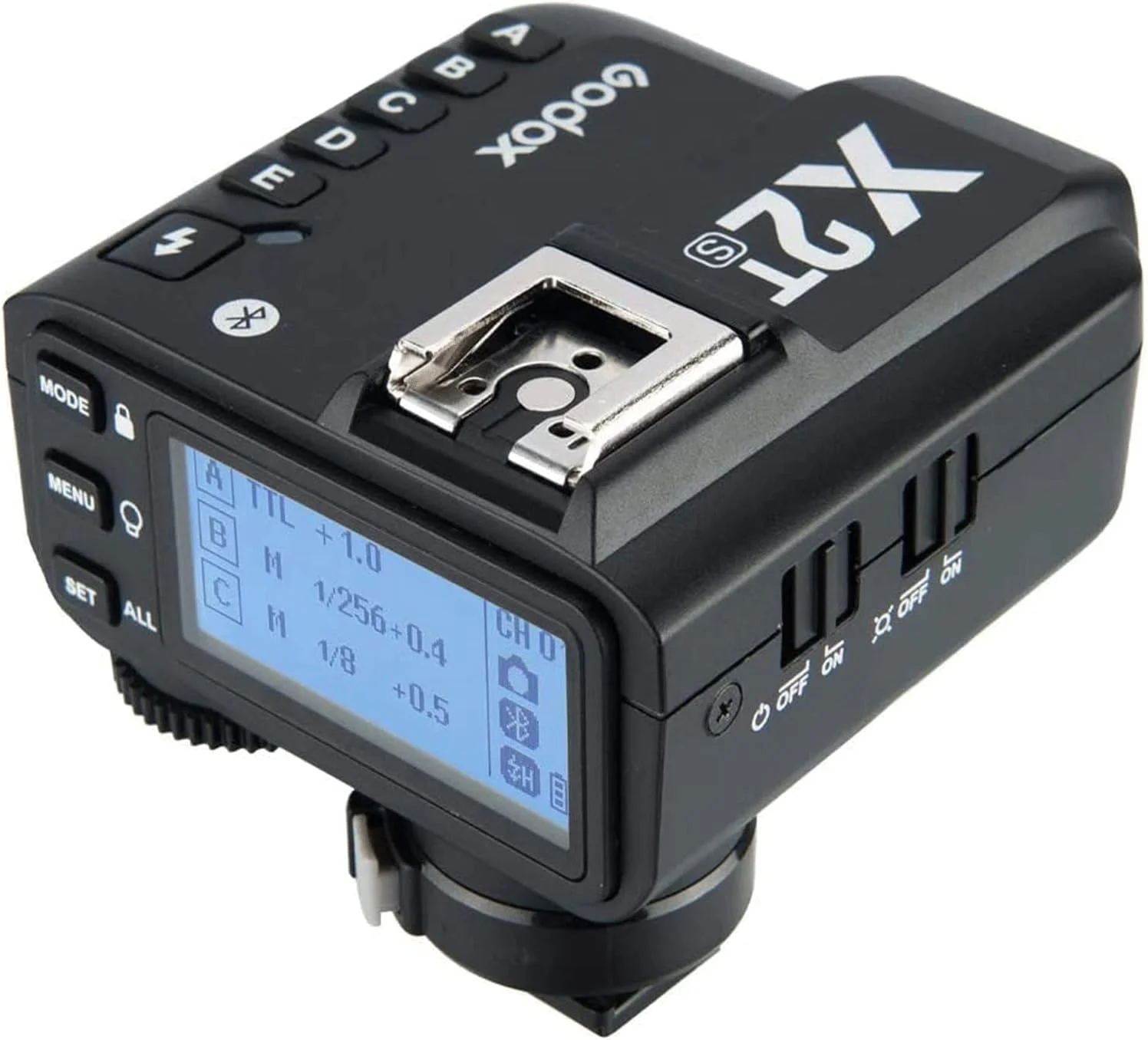 فلاش تریگر وایرلس گودکس X2T-S 2.4G با عملکرد TTL HSS 1/8000s، عملکرد گروهی، اتصال بلوتوث و هات شو قفل سریع فلاش تریگر وایرلس گودکس X2T-S 2.4G با عملکرد TTL HSS 1/8000s، عملکرد گروهی، اتصال بلوتوث و هات شو قفل سریع