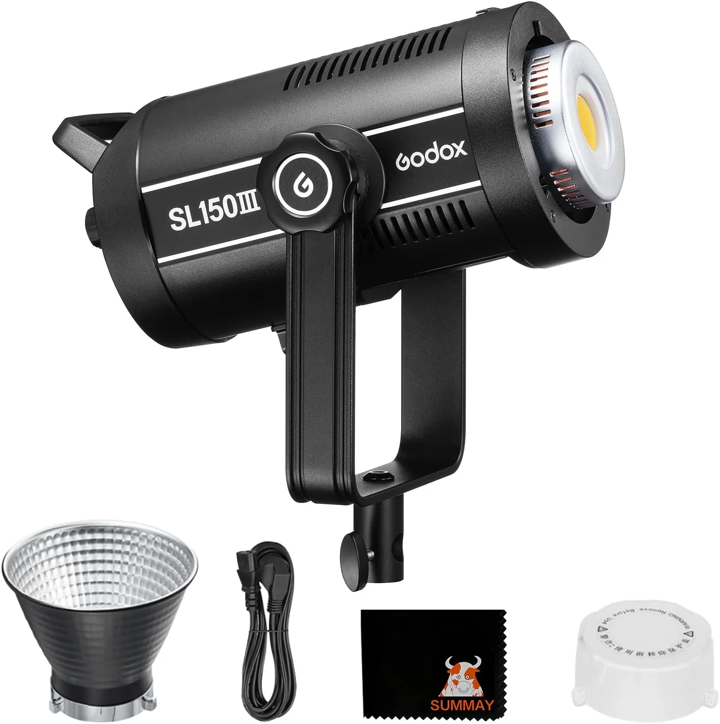نور ویدئویی ال ای دی Godox SL150III، 73600lux@1m5600K CRI96 TLCI97 با مانت بوئنز، تنظیم روشنایی 0%-100%، حالت بی صدا با 8 جلوه FX داخلی، مناسب برای ویدئو، استودیو، طبیعت بی جان، مصاحبه نور ویدئویی ال ای دی Godox SL150III، 73600lux@1m5600K CRI96 TLCI97 با مانت بوئنز، تنظیم روشنایی 0%-100%، حالت بی صدا با 8 جلوه FX داخلی، مناسب برای ویدئو، استودیو، طبیعت بی جان، مصاحبه
