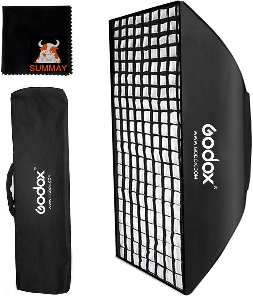 سافت باکس گودوکس مدل Sb-fw6090 سایز 60x90 سانتی متر به همراه گرید، مشکی سافت باکس گودوکس مدل Sb-fw6090 سایز 60x90 سانتی متر به همراه گرید، مشکی