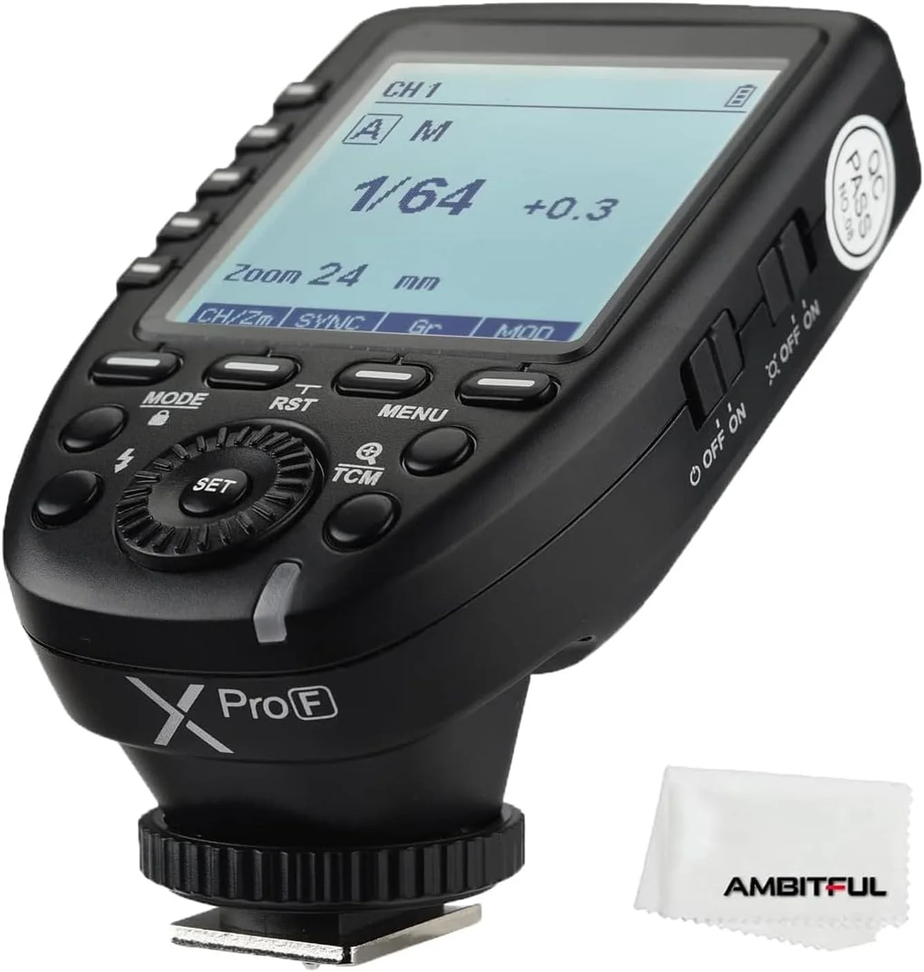 فلاش تریگر گودکس Xpro-F TTL 2.4G بی سیم با سرعت بالا 1/8000 ثانیه X System HSS با عملکرد دستی، صفحه نمایش LCD ماتریس نقطه بزرگ، 5 دکمه گروه اختصاصی، 11 عملکرد قابل تنظیم برای دوربین های فوجی فلاش تریگر گودکس Xpro-F TTL 2.4G بی سیم با سرعت بالا 1/8000 ثانیه X System HSS با عملکرد دستی، صفحه نمایش LCD ماتریس نقطه بزرگ، 5 دکمه گروه اختصاصی، 11 عملکرد قابل تنظیم برای دوربین های فوجی