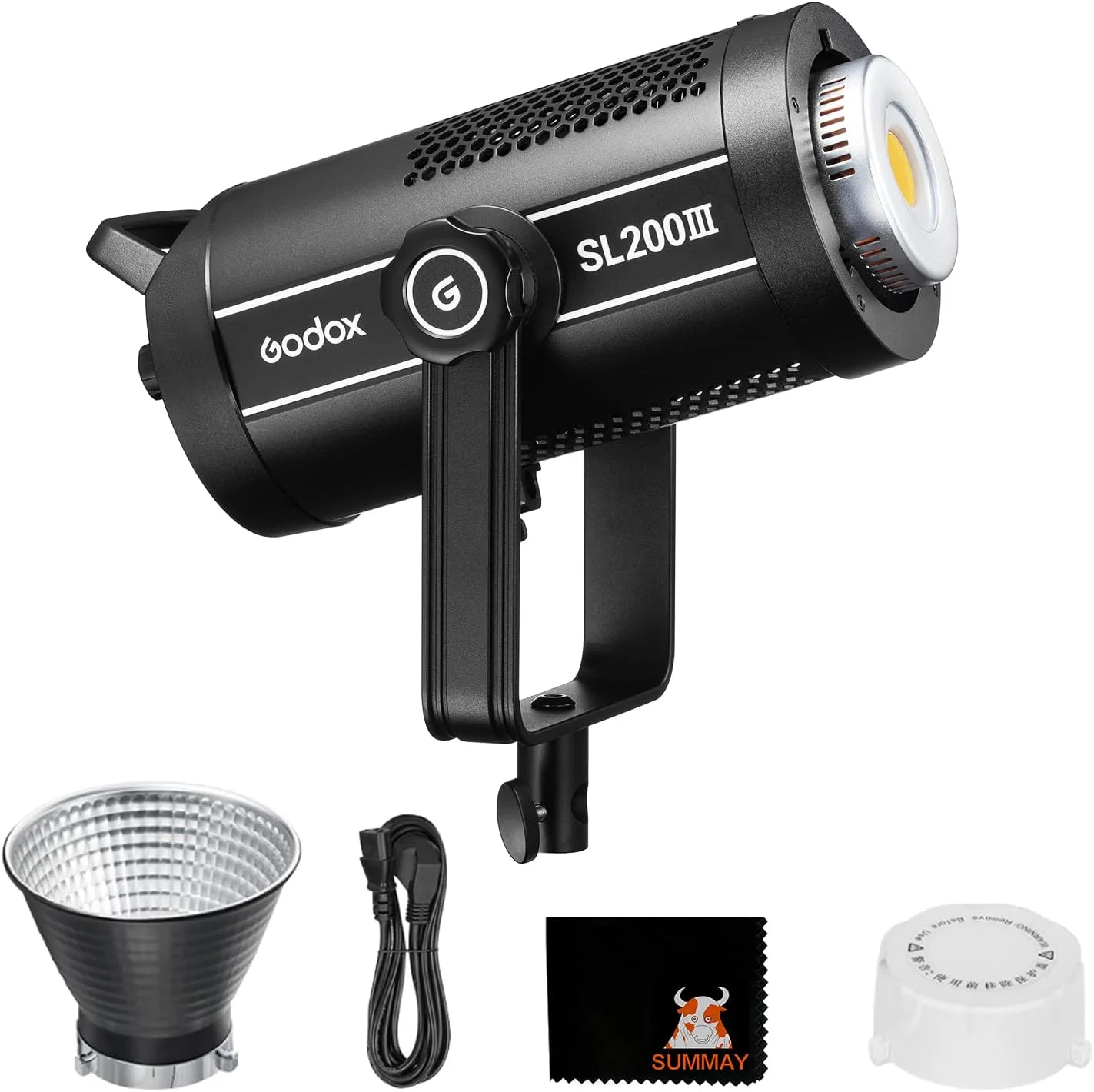 نور ویدئویی ال ای دی Godox SL200III، 95600 لوکس در 1 متر 5600K CRI96 TLCI97، مانت بوئنز، تنظیم روشنایی 0%-100%، دارای 8 افکت FX داخلی، حالت بی صدا، مناسب برای ویدئو، استودیو، طبیعت بی جان، مصاحبه ها نور ویدئویی ال ای دی Godox SL200III، 95600 لوکس در 1 متر 5600K CRI96 TLCI97، مانت بوئنز، تنظیم روشنایی 0%-100%، دارای 8 افکت FX داخلی، حالت بی صدا، مناسب برای ویدئو، استودیو، طبیعت بی جان، مصاحبه ها