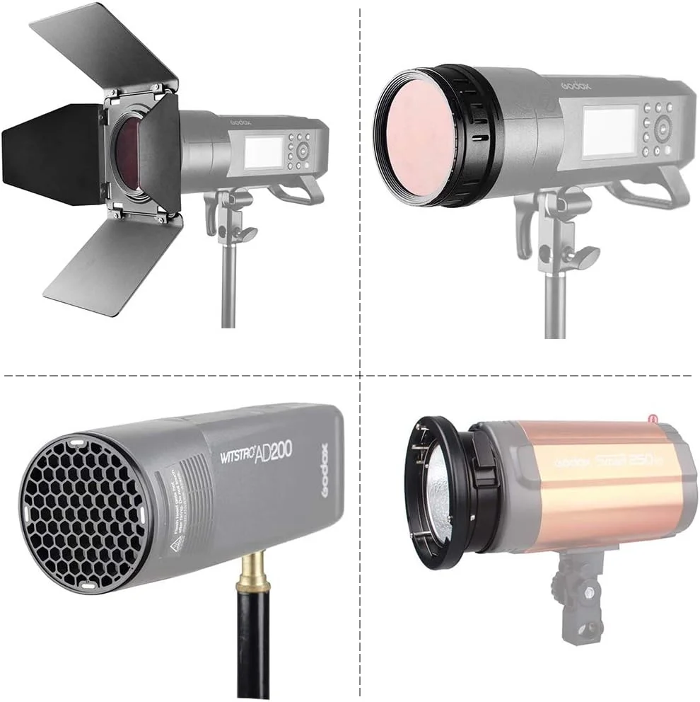 کیت لوازم جانبی فلاش GODOX BD-08 برای فلاش فضای باز Godox AD400Pro (شانه عسلی، بازتابنده چهار بال و فیلترهای چهار رنگ) لوازم جانبی Godox AD400 (BD-08) کیت لوازم جانبی فلاش GODOX BD-08 برای فلاش فضای باز Godox AD400Pro (شانه عسلی، بازتابنده چهار بال و فیلترهای چهار رنگ) لوازم جانبی Godox AD400 (BD-08)