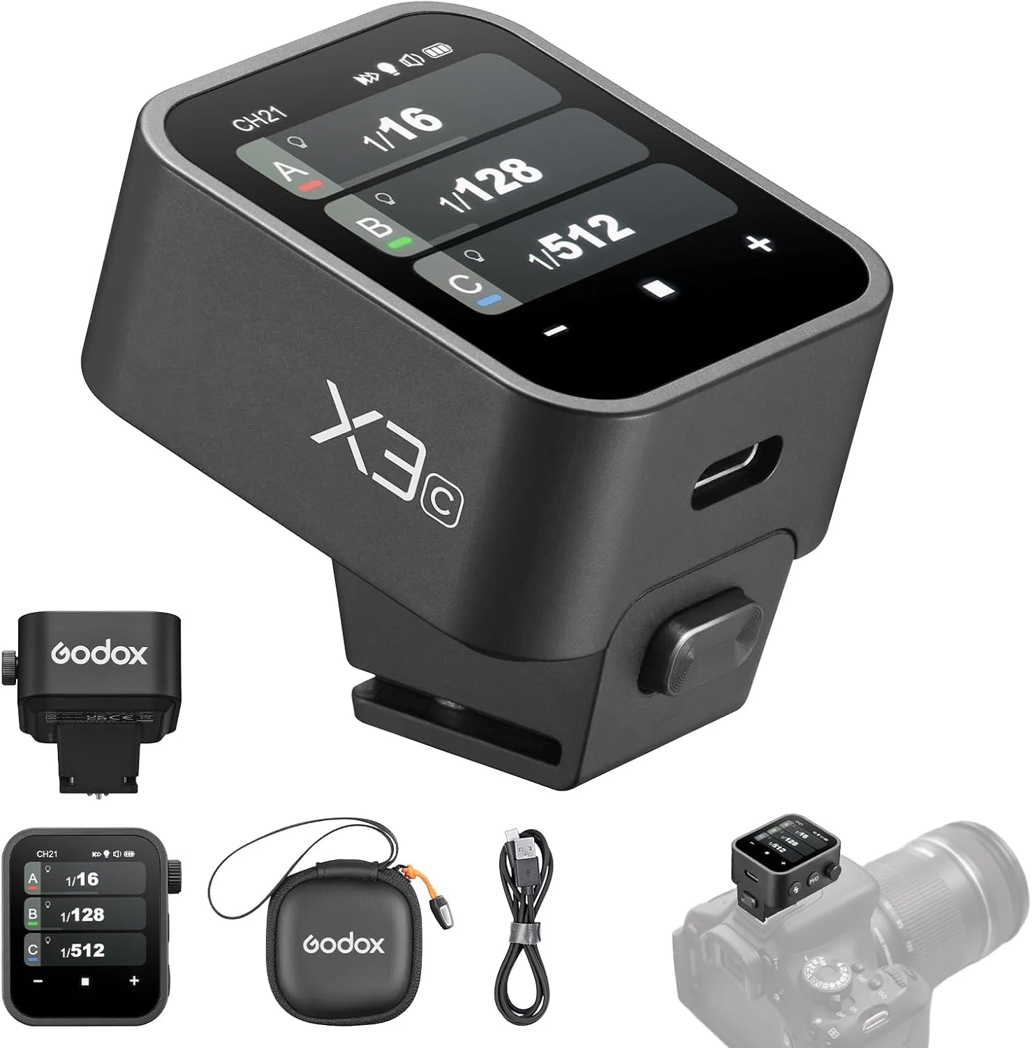 فلاش تریگر وایرلس گودکس X3-C با صفحه لمسی TTL برای دوربین کانن فلاش تریگر وایرلس گودکس X3-C با صفحه لمسی TTL برای دوربین کانن