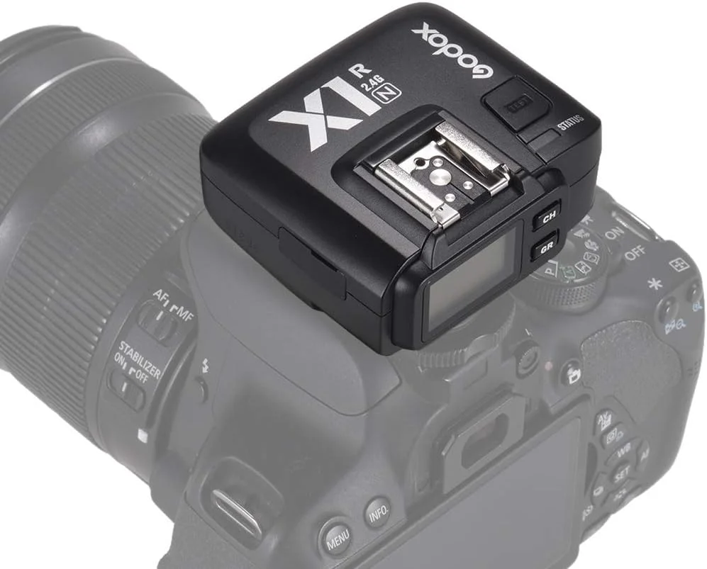 گیرنده فلاش بیسیم گودکس X1R-N TTL 2.4G برای دوربینهای نیکون DSLR به همراه پارچه تمیزکننده Andoer گیرنده فلاش بیسیم گودکس X1R-N TTL 2.4G برای دوربینهای نیکون DSLR به همراه پارچه تمیزکننده Andoer