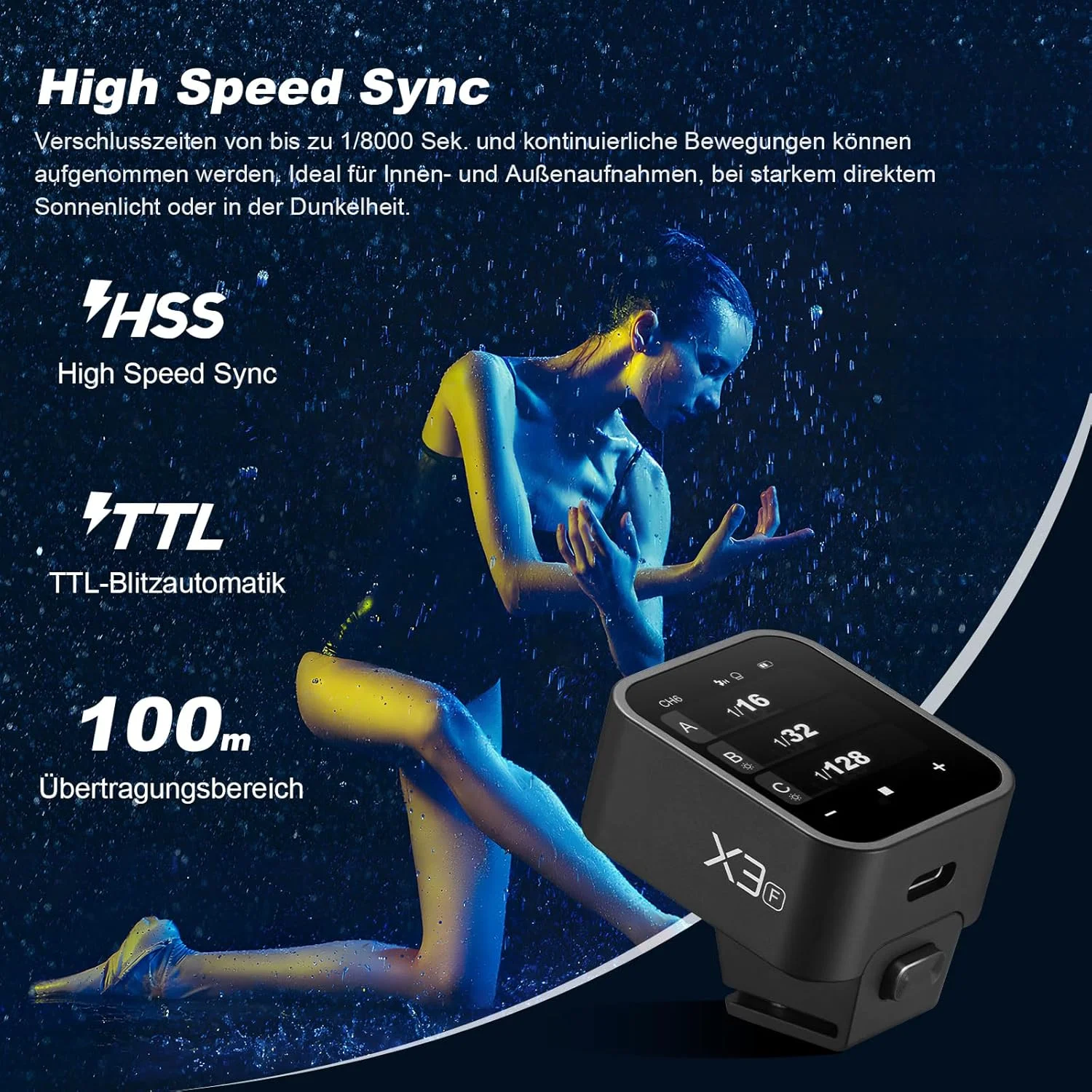 فلاش تریگر بی سیم Godox X3-F با صفحه لمسی OLED برای دوربین فوجی فیلم، 2.4 گیگاهرتز بی سیم، 1/8000 ثانیه HSS، عملکرد Ttl Tcm، باتری داخلی قابل شارژ Type-C، فلاش تریگر دوربین از راه دور فلاش تریگر بی سیم Godox X3-F با صفحه لمسی OLED برای دوربین فوجی فیلم، 2.4 گیگاهرتز بی سیم، 1/8000 ثانیه HSS، عملکرد Ttl Tcm، باتری داخلی قابل شارژ Type-C، فلاش تریگر دوربین از راه دور