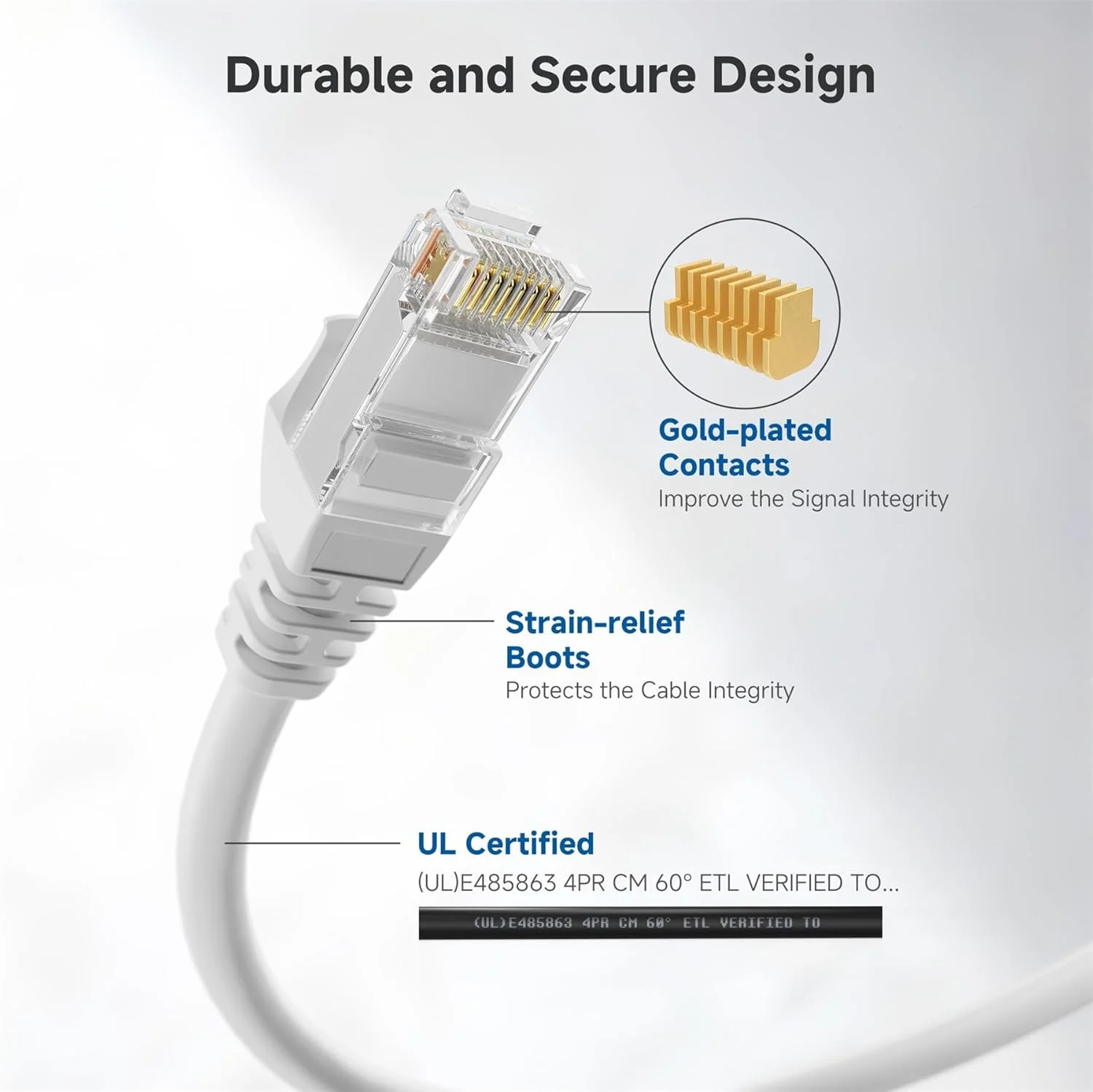 کابل شبکه Cat6 کِیبل مَتِرز به طول 10 متر (سفید) - سازگار با کامپیوتر، سرور، پرینتر، روتر، سوییچ، مدیا پلیر شبکه، NAS، تلفن VoIP و دستگاه PoE کابل شبکه Cat6 کِیبل مَتِرز به طول 10 متر (سفید) - سازگار با کامپیوتر، سرور، پرینتر، روتر، سوییچ، مدیا پلیر شبکه، NAS، تلفن VoIP و دستگاه PoE