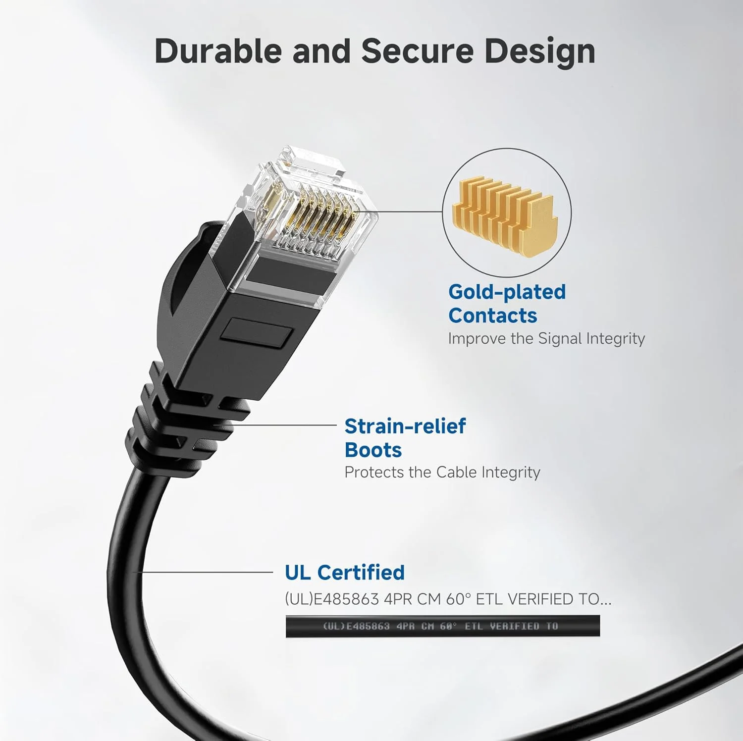 کابل شبکه Cat6 باریک Cable Matters، بسته 5 عددی، بدون گیر، مشکی، طول 2.1 متر کابل شبکه Cat6 باریک Cable Matters، بسته 5 عددی، بدون گیر، مشکی، طول 2.1 متر