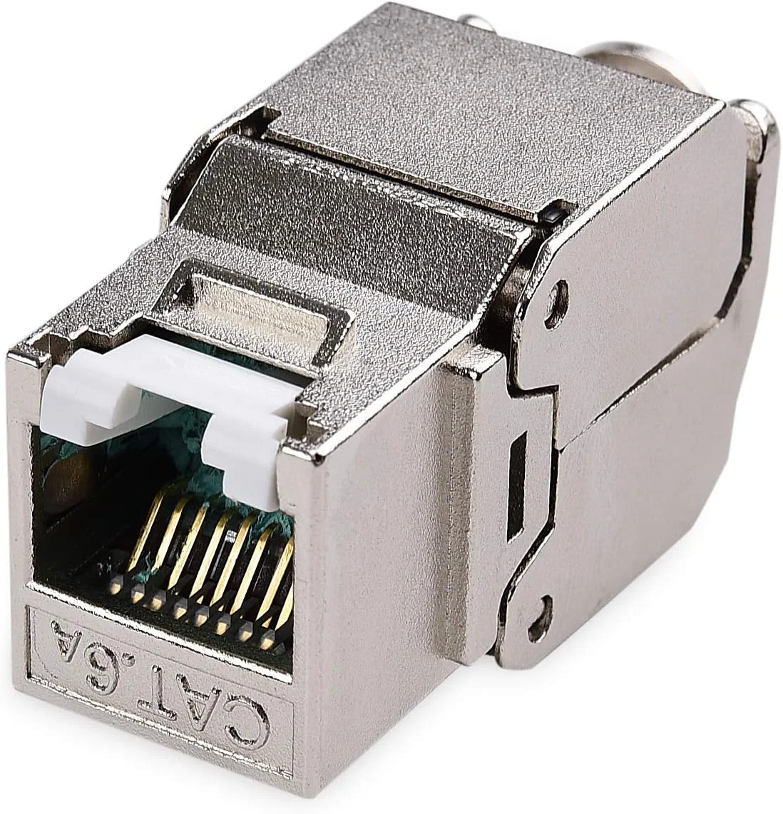 پک 6 عددی کیستون جک RJ45 Cat 6a شیلددار فلزی پک 6 عددی کیستون جک RJ45 Cat 6a شیلددار فلزی