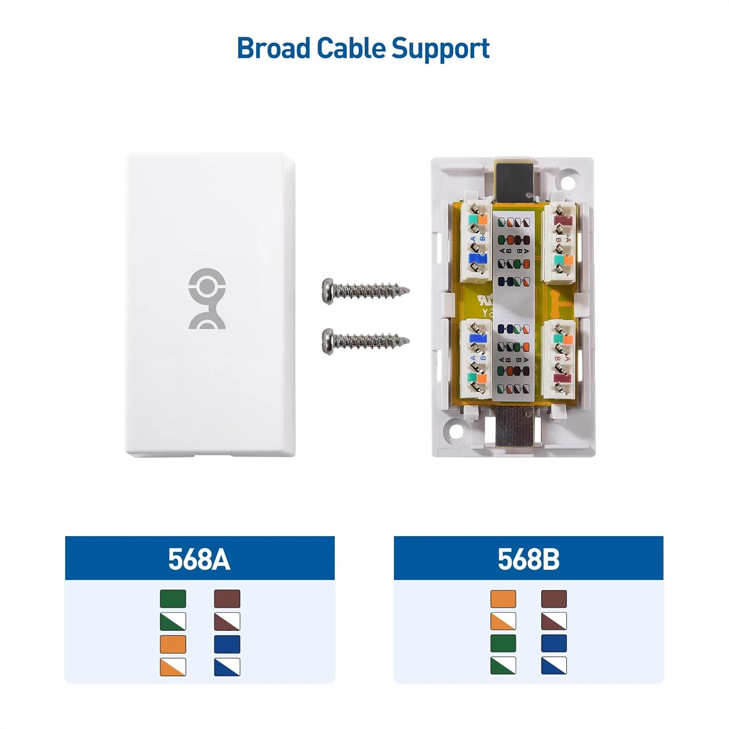 جعبه اتصال کابل شبکه Cat 6 RJ45 - پلاستیک سفید، مقاوم در برابر آب - بسته 5 عددی جعبه اتصال کابل شبکه Cat 6 RJ45 - پلاستیک سفید، مقاوم در برابر آب - بسته 5 عددی