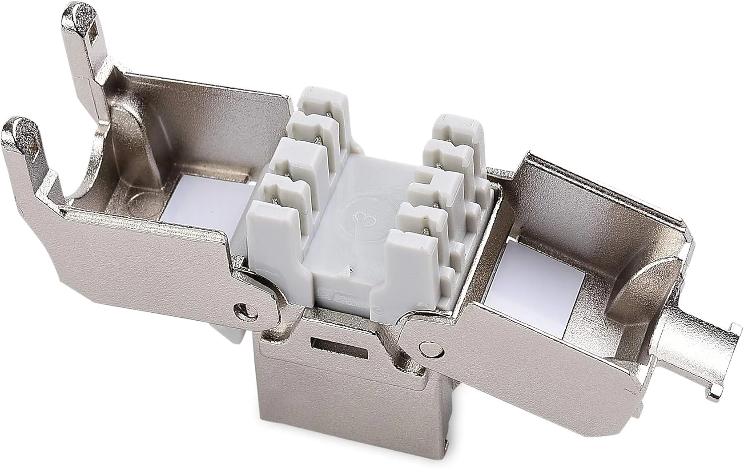 پک 6 عددی کیستون جک RJ45 Cat 6a شیلددار فلزی پک 6 عددی کیستون جک RJ45 Cat 6a شیلددار فلزی