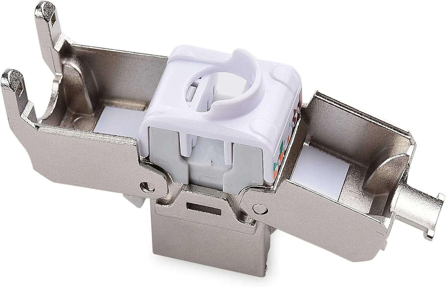 پک 6 عددی کیستون جک RJ45 Cat 6a شیلددار فلزی پک 6 عددی کیستون جک RJ45 Cat 6a شیلددار فلزی